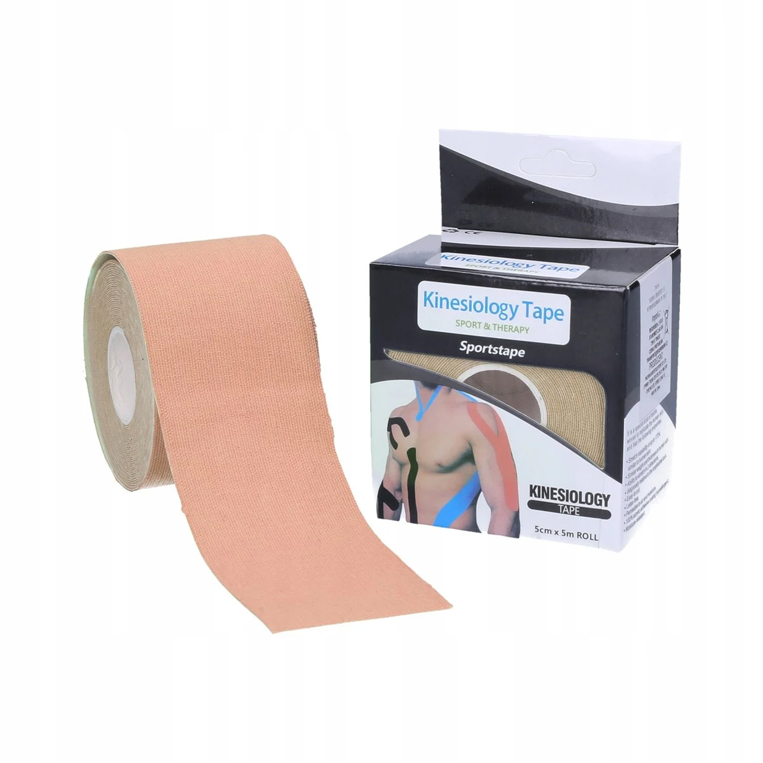 Plastry Tape Tejpy Kinesio Taping Tejp Taśma Kinesio Sport Pro 5Mx5CM