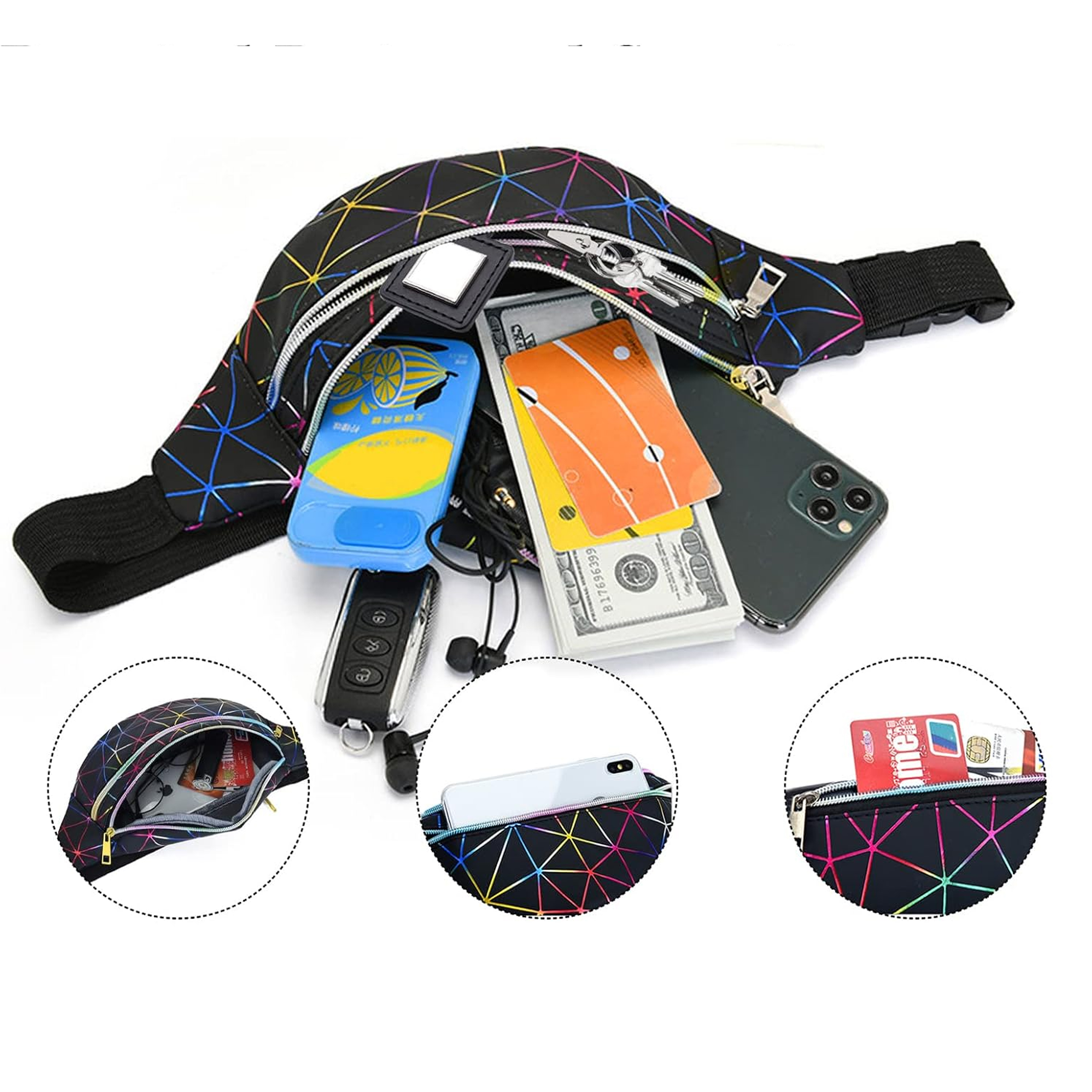 TOREBKA NERKA SASZETKA BIODRÓWKA DAMSKA MĘSKA POJEMNA REGULOWANA SPORTOWA - obrazek 5