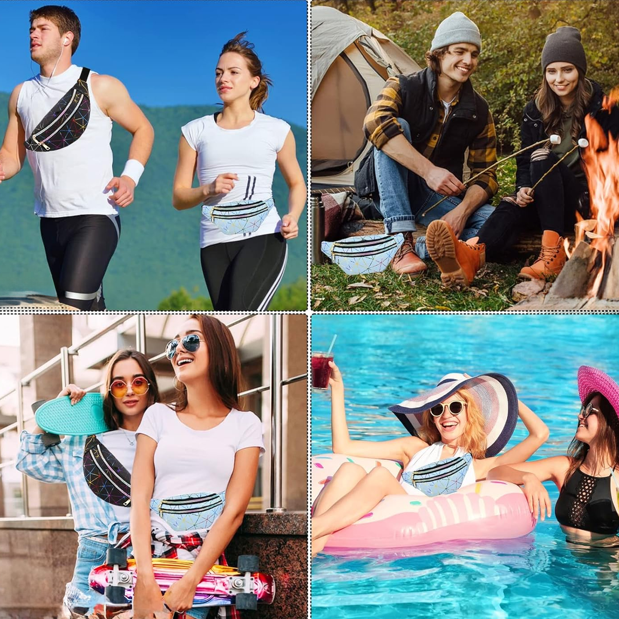 TOREBKA NERKA SASZETKA BIODRÓWKA DAMSKA MĘSKA POJEMNA REGULOWANA SPORTOWA - obrazek 8