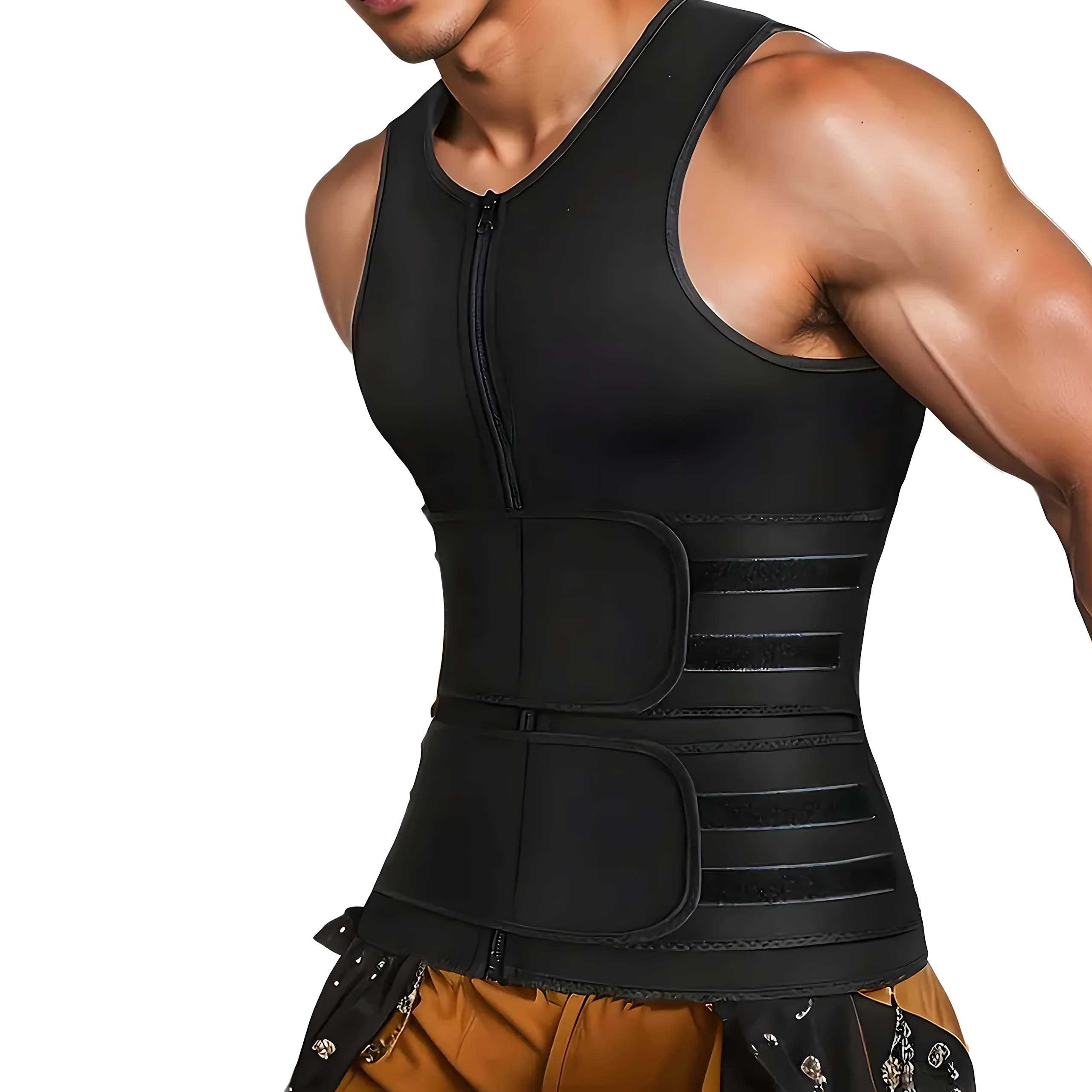 KAMIZELKA NEOPRENOWA FITNESS MĘSKA ODCHUDZAJĄCA SPORTOWA TRENINGOWA SAUNA S - obrazek 10