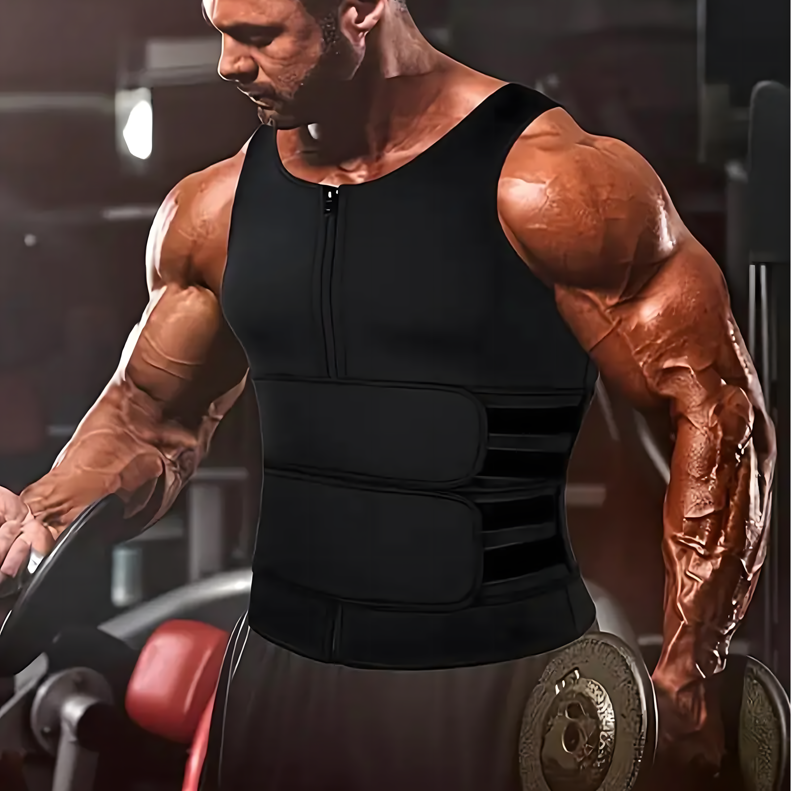 KAMIZELKA NEOPRENOWA FITNESS MĘSKA ODCHUDZAJĄCA SPORTOWA TRENINGOWA SAUNA S - obrazek 11