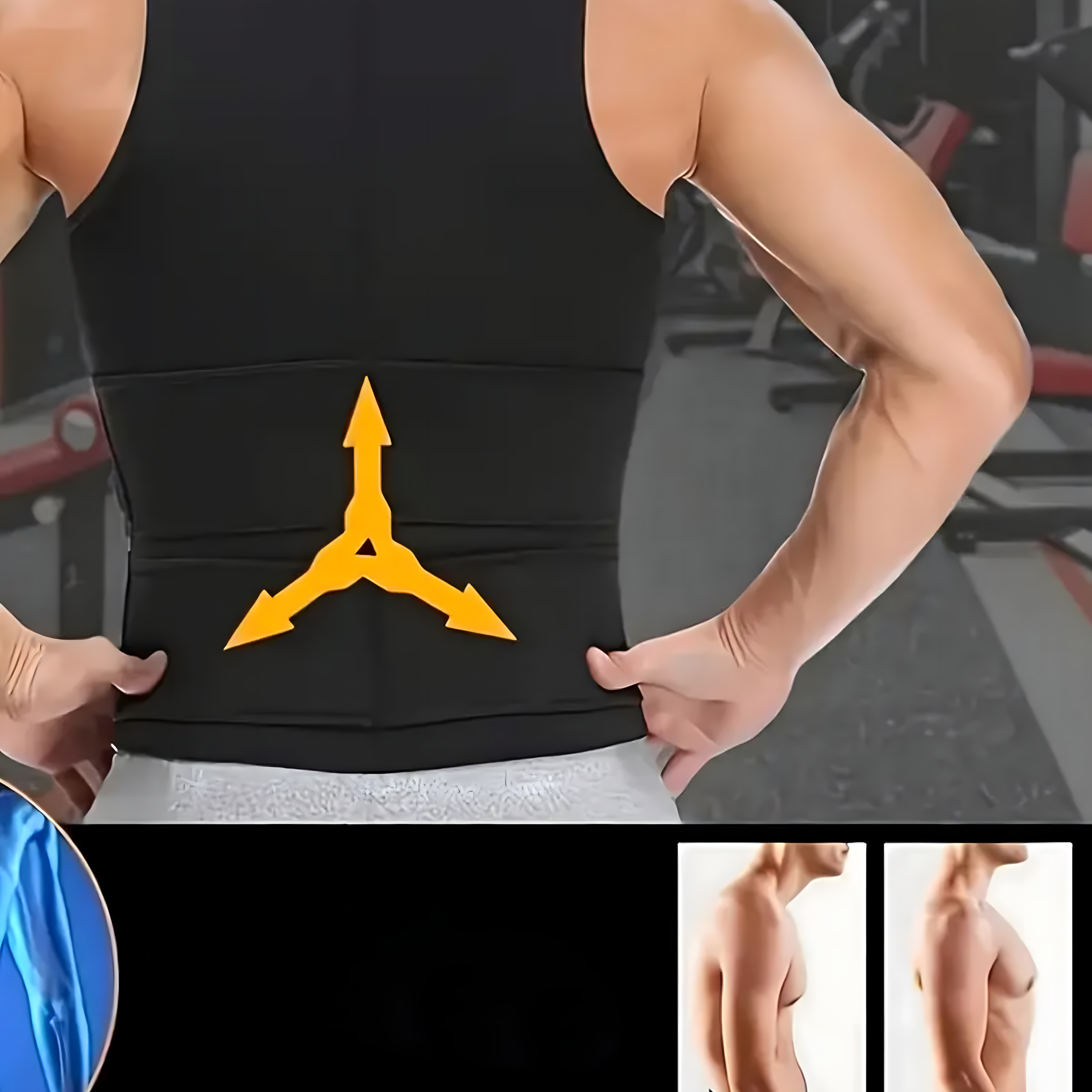 KAMIZELKA NEOPRENOWA FITNESS MĘSKA ODCHUDZAJĄCA SPORTOWA TRENINGOWA SAUNA M - obrazek 9