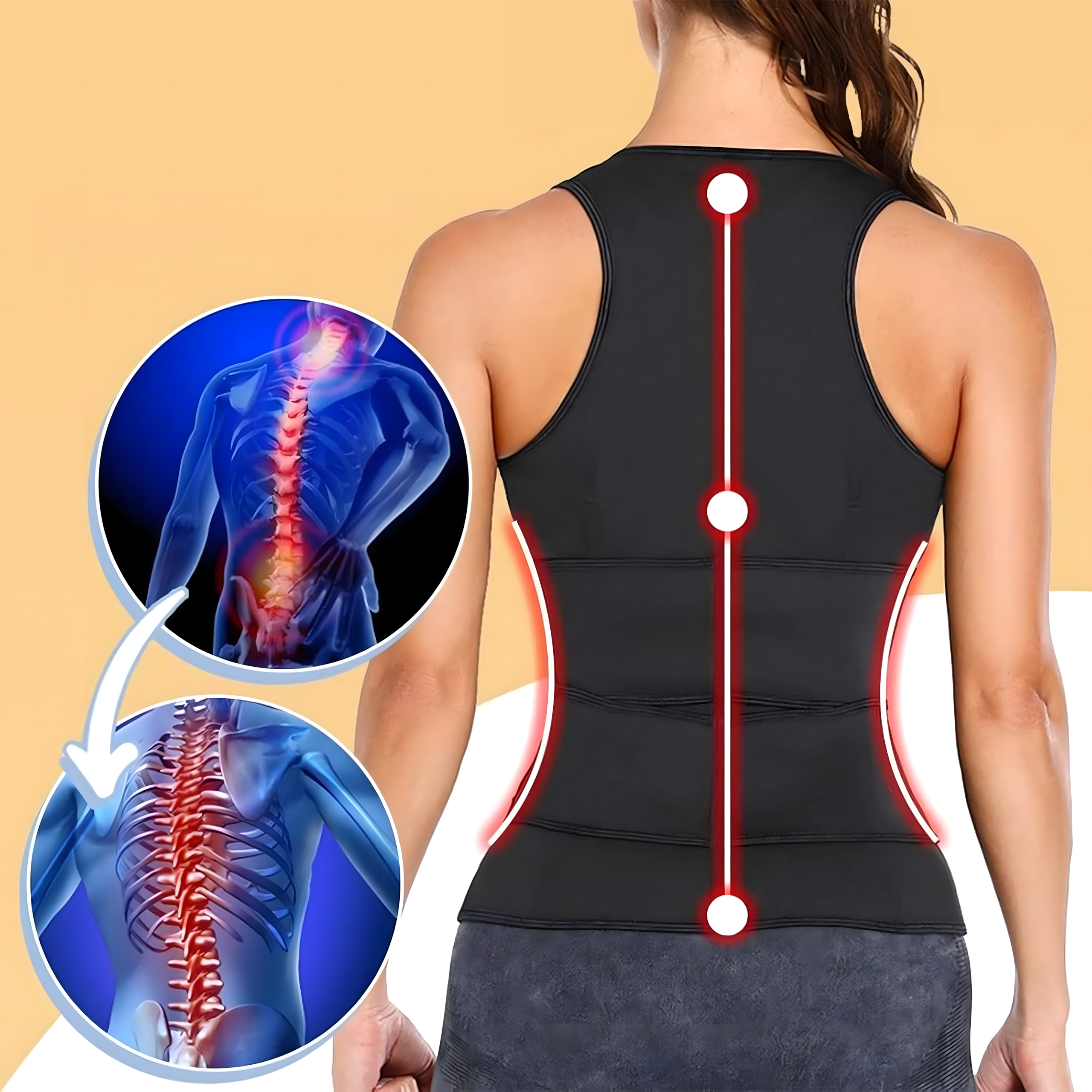 KAMIZELKA NEOPRENOWA FITNESS DAMSKA ODCHUDZAJĄCA SPORTOWA TRENINGOWA L - obrazek 6