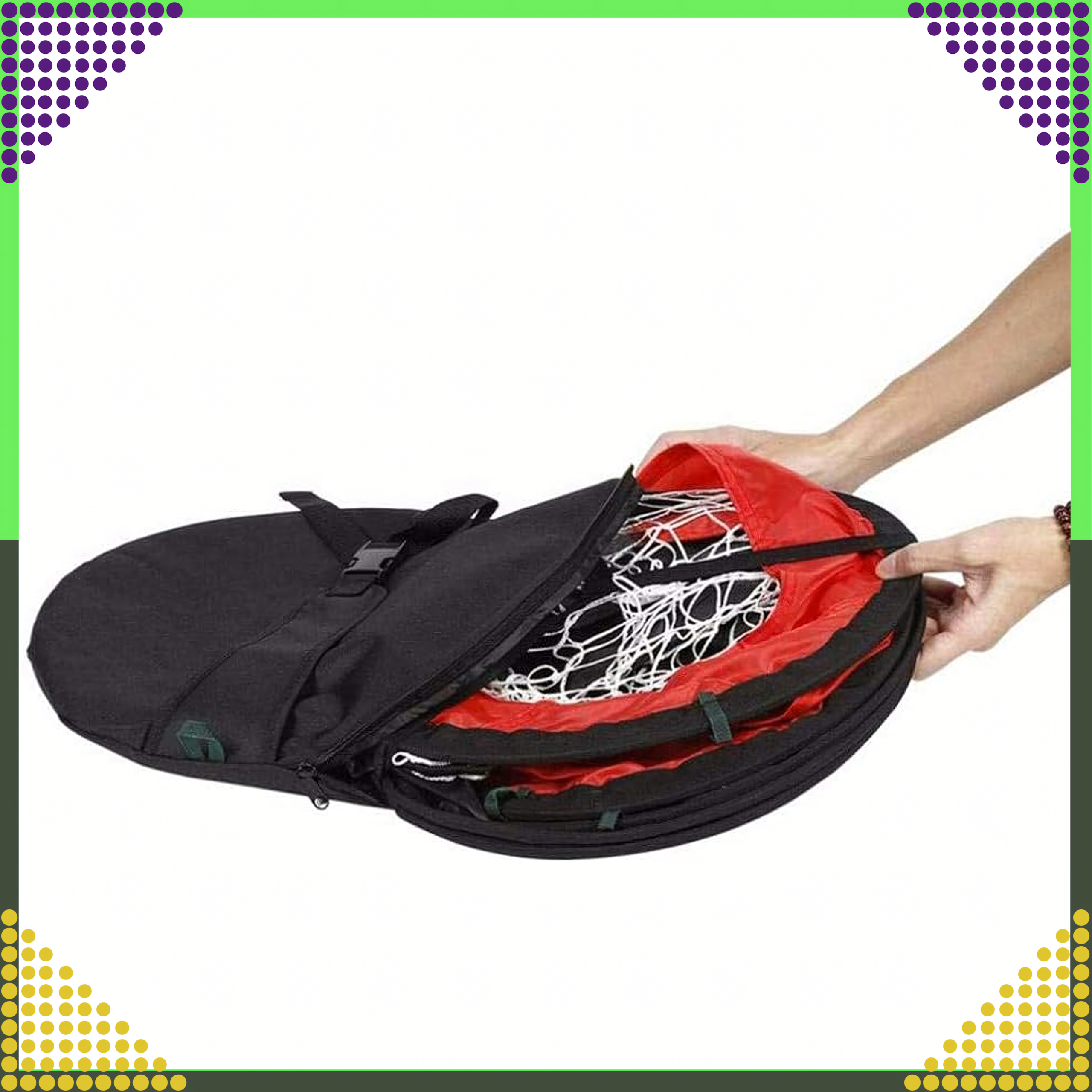 2w1 Bramka Składana Treningowa do Piłki Nożnej Piłkarska Mata do Celowania - obrazek 7