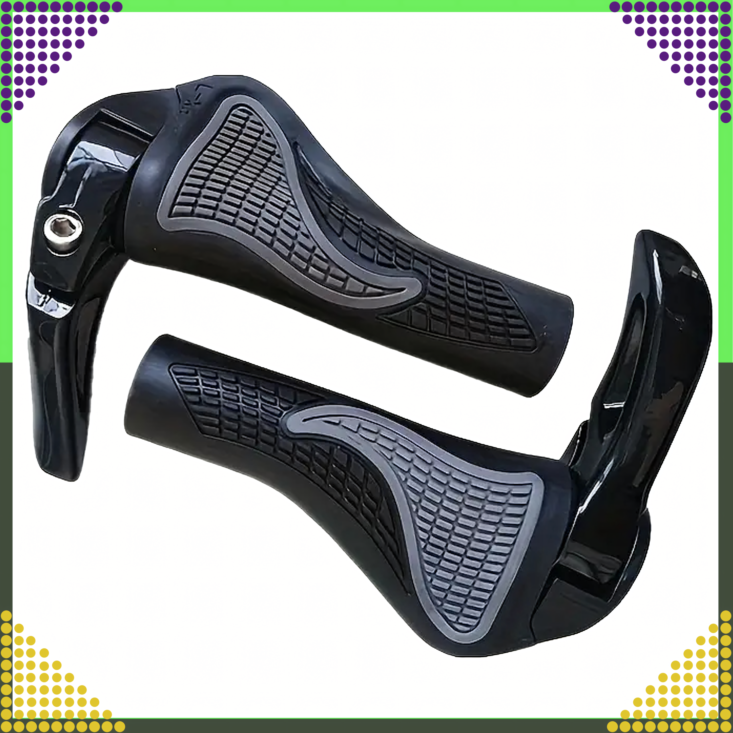 Gripy Chwyty Rowerowe z Rogami Rączki do Roweru Kierownicy Profilowane 2szt