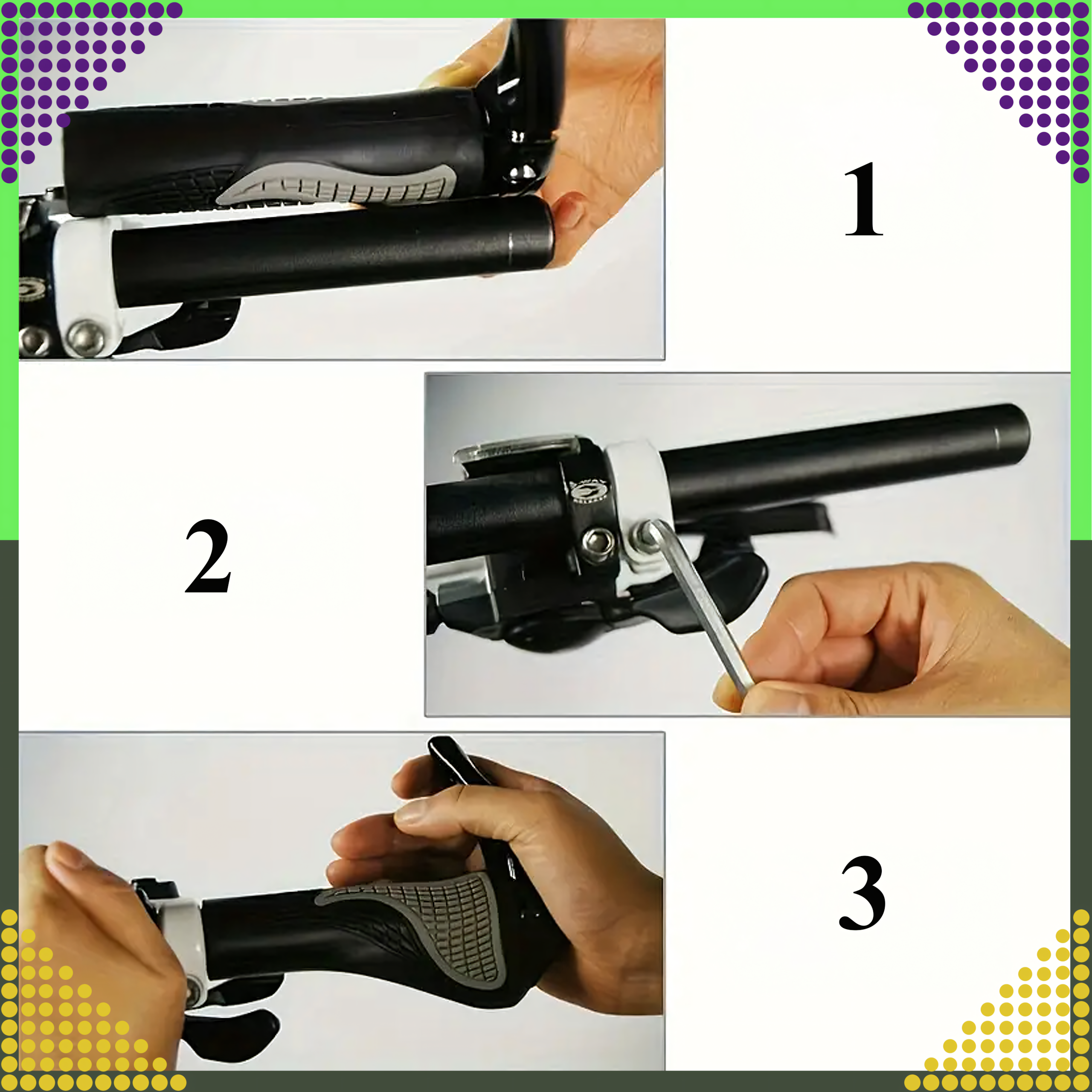 Gripy Chwyty Rowerowe z Rogami Rączki do Roweru Kierownicy Profilowane 2szt - obrazek 7