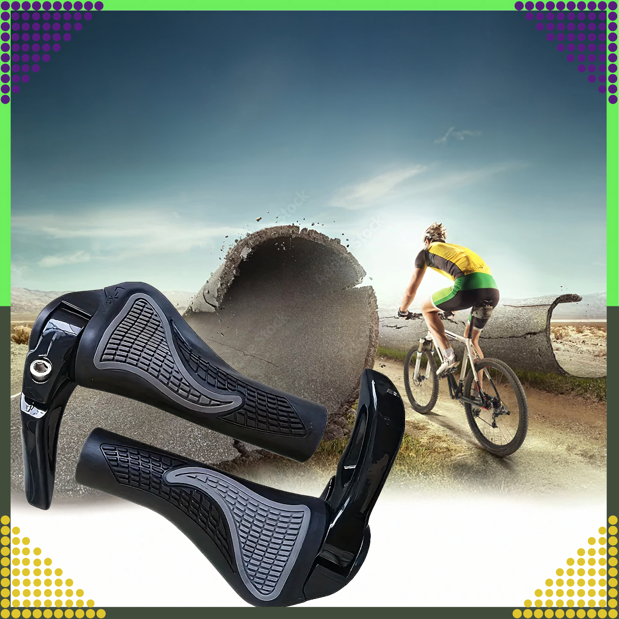 Gripy Chwyty Rowerowe z Rogami Rączki do Roweru Kierownicy Profilowane 2szt - obrazek 11