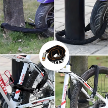 Zapięcie Blokada do Roweru Motocykla Zabezpieczenie 2 x Kluczyk Mocne 65 cm