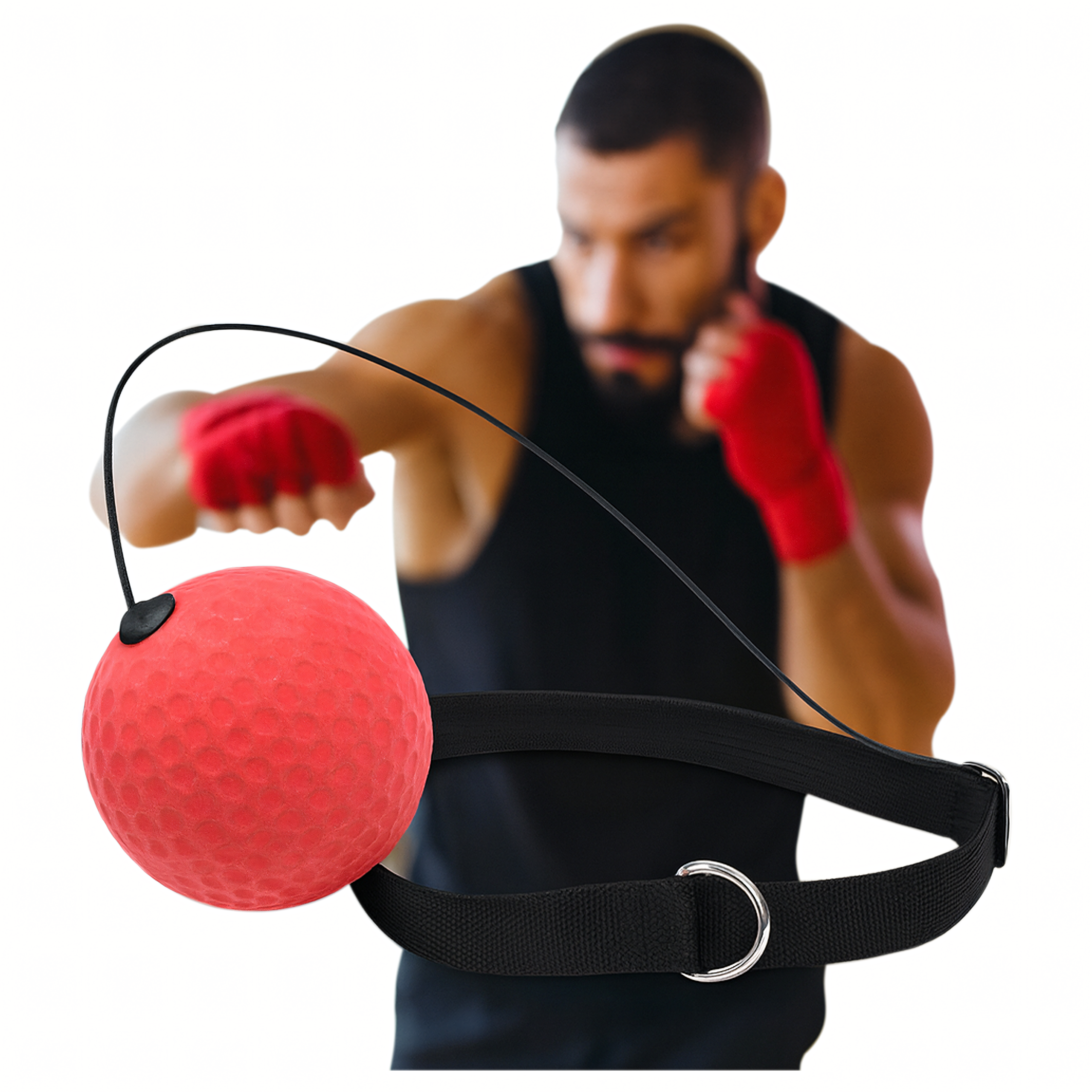 Piłka Refleksowa Refleksówka Bokserska do Treningu na Głowę Gruszka - obrazek 10