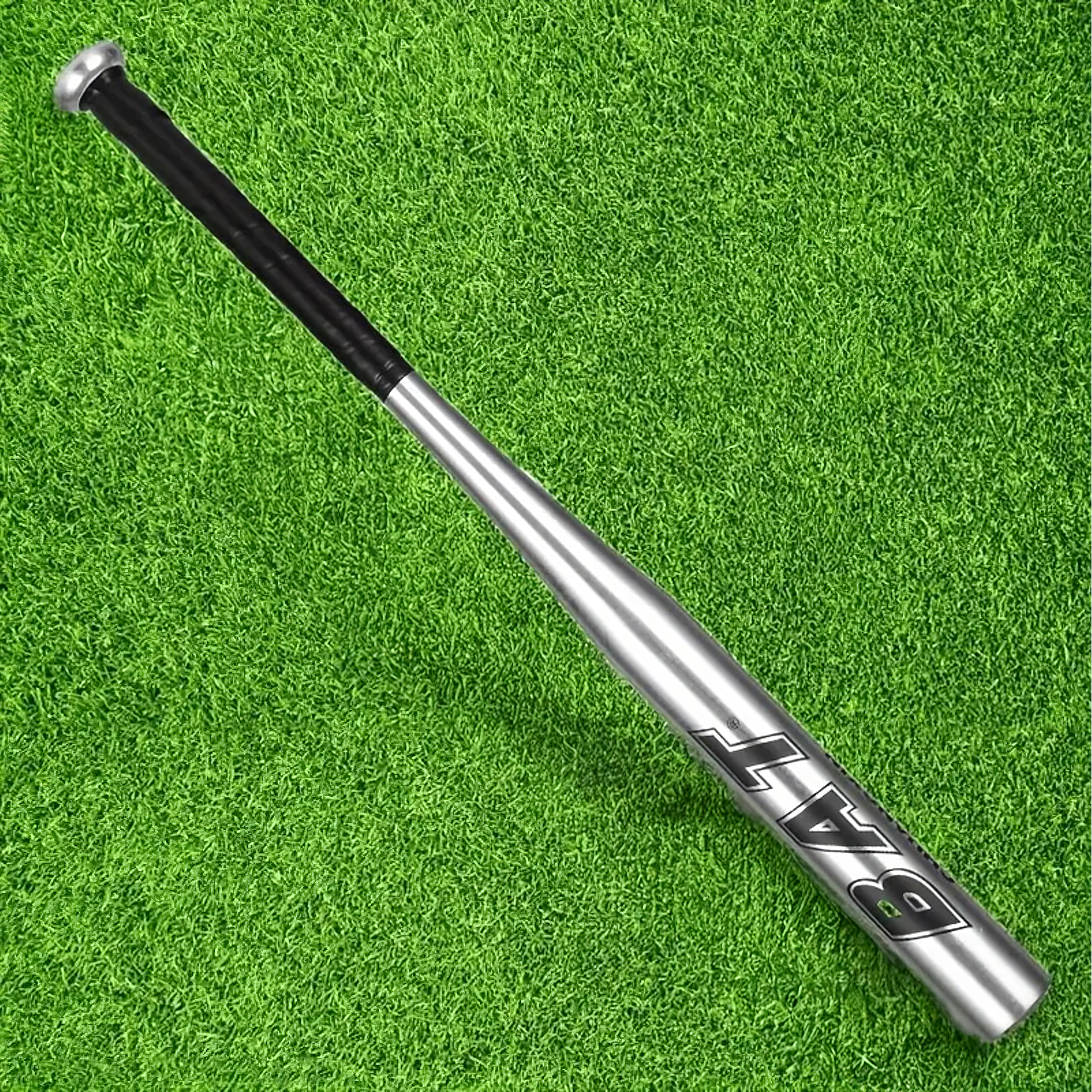 Kij Baseballowy Bejsbolowy Bat Aluminiowy 25" 64cm Mocny Treningowy Srebrny - obrazek 5