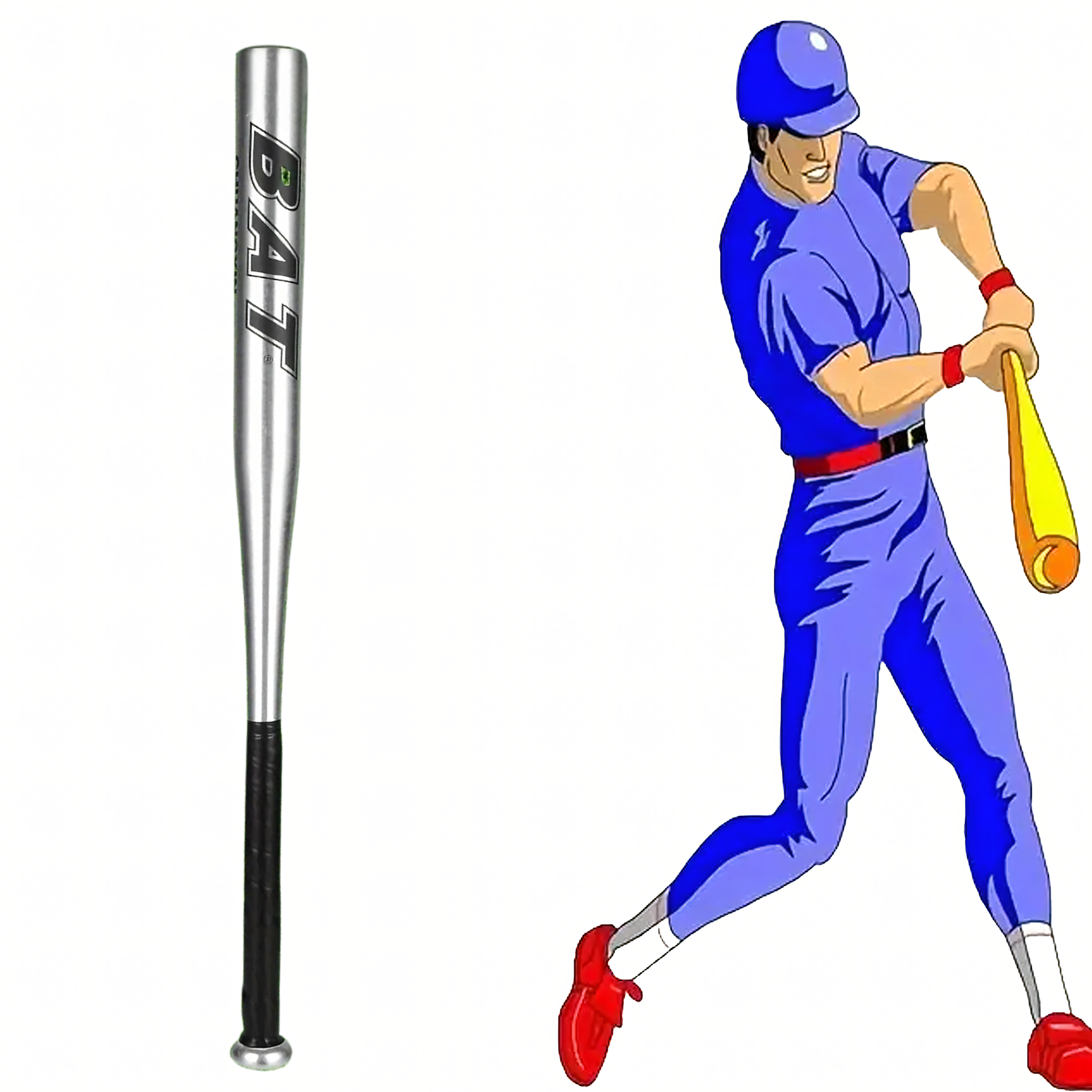 Kij Baseballowy Bejsbolowy Bat Aluminiowy 25" 64cm Mocny Treningowy Srebrny - obrazek 8