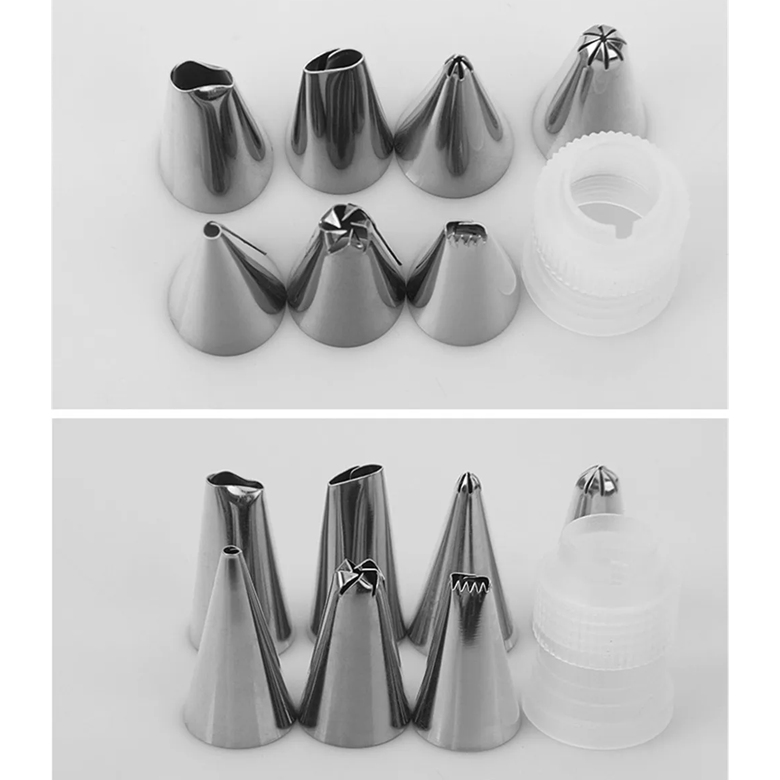 ZESTAW DUŻE TYLKI CUKIERNICZE 8x DO DEKORACJI TORTÓW I CIAST + ADAPTER - obrazek 3