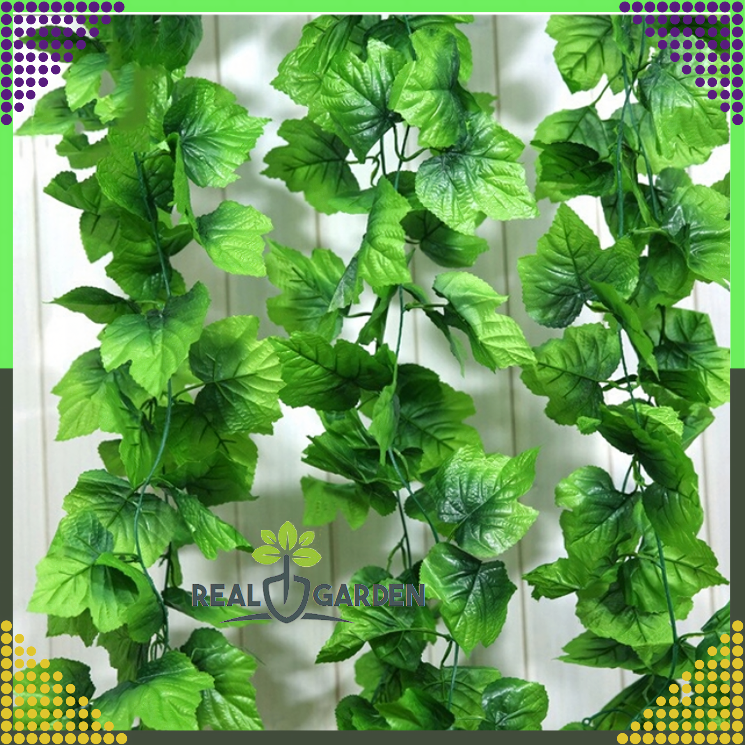 12x Sztuczny Bluszcz na Ścianę Balkon Roślina Liście Wisząca Dekoracje 27m - obrazek 8