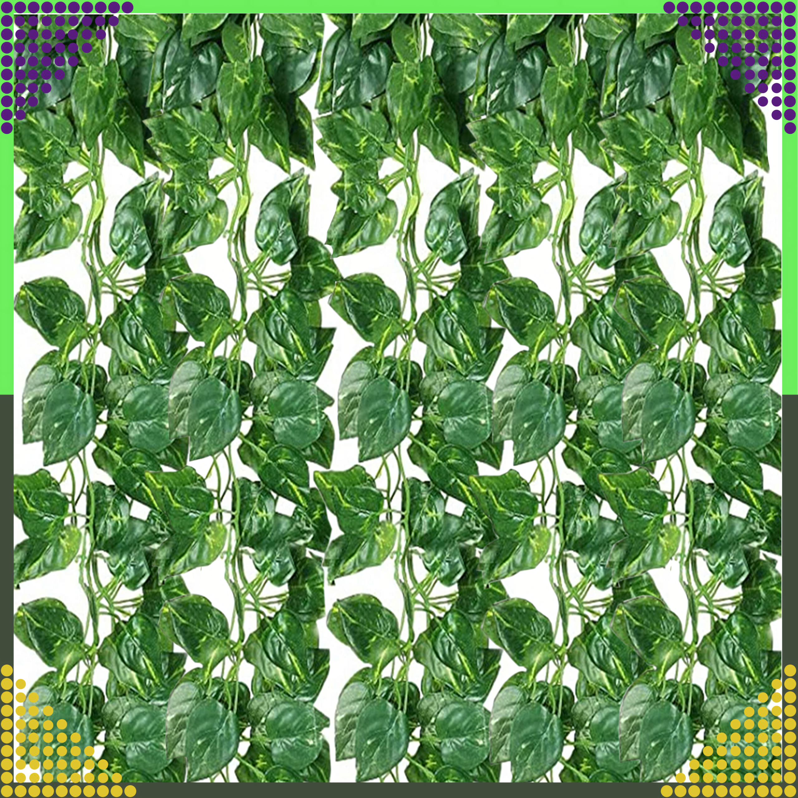 5x Sztuczny Bluszcz na Ścianę Balkon Roślina Liście Wisząca Dekoracje 11,5m - obrazek 3