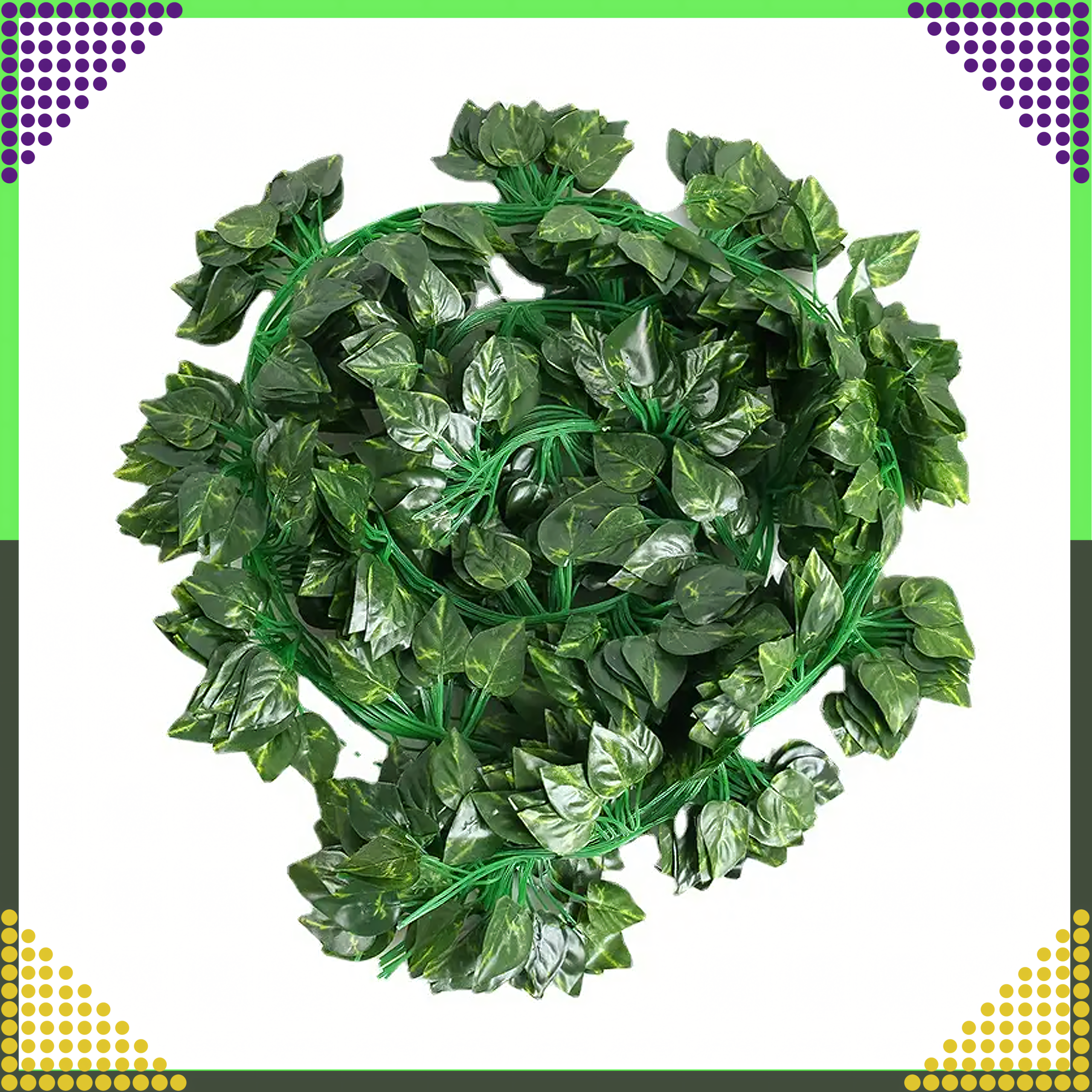 5x Sztuczny Bluszcz na Ścianę Balkon Roślina Liście Wisząca Dekoracje 11,5m - obrazek 5