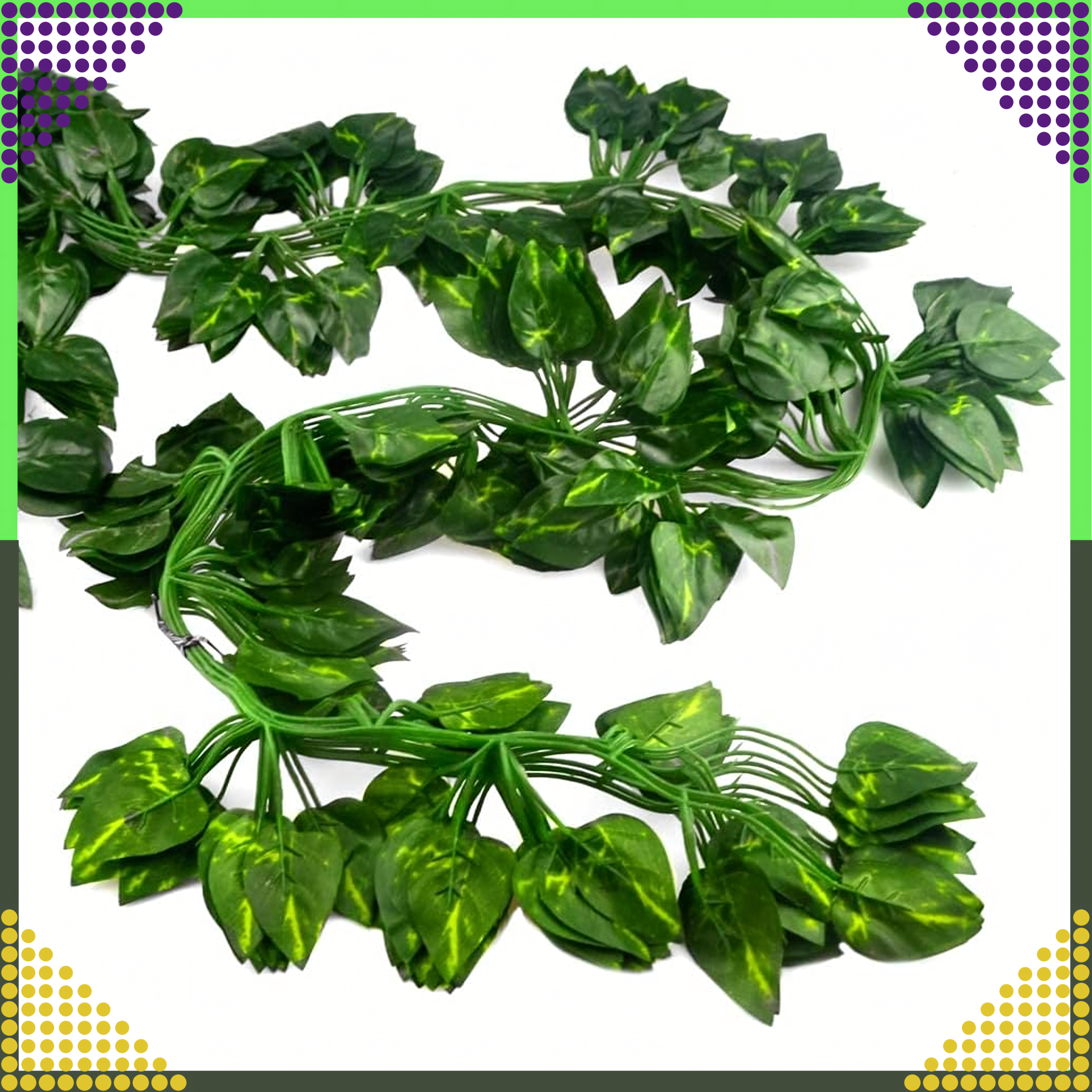 5x Sztuczny Bluszcz na Ścianę Balkon Roślina Liście Wisząca Dekoracje 11,5m - obrazek 6