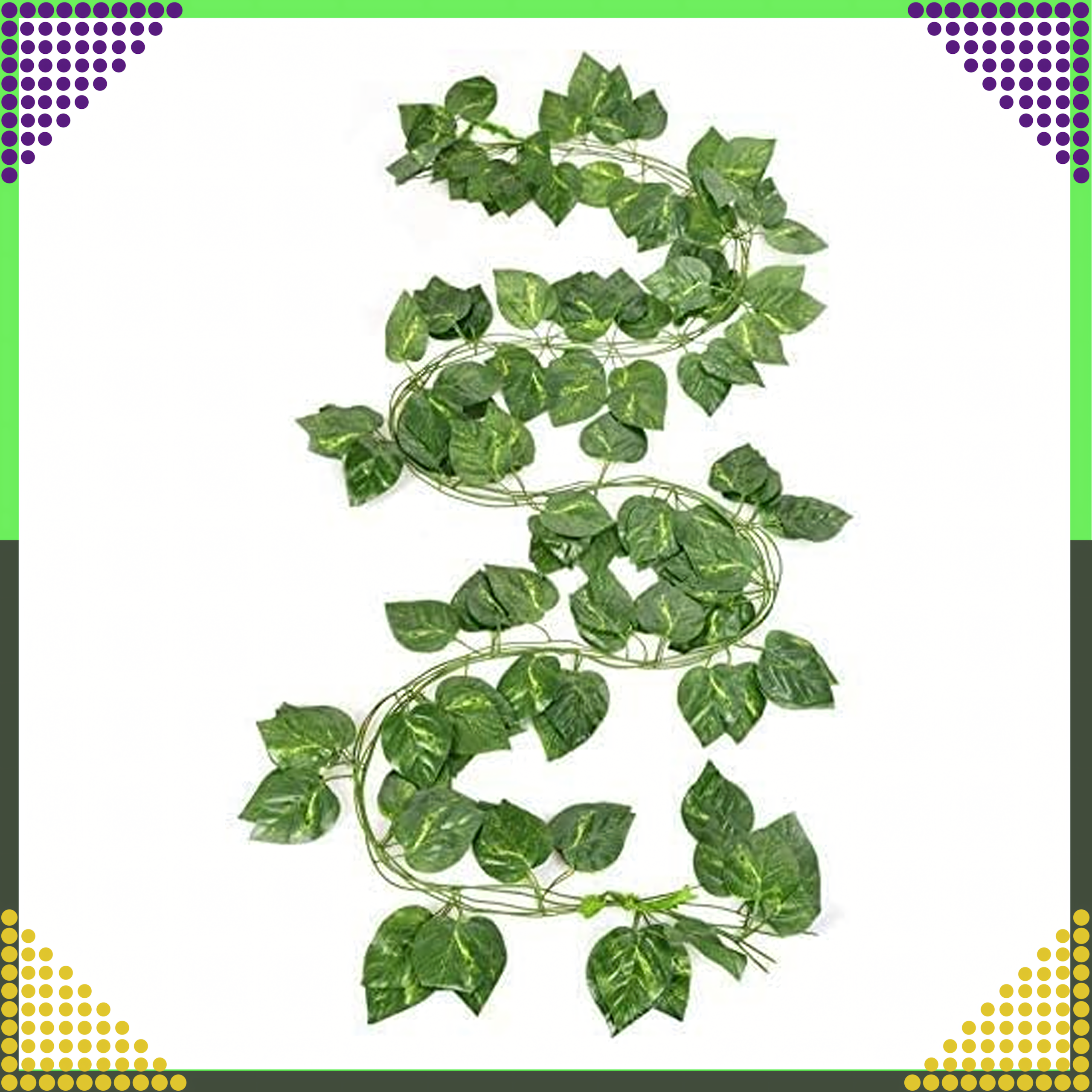 5x Sztuczny Bluszcz na Ścianę Balkon Roślina Liście Wisząca Dekoracje 11,5m - obrazek 7