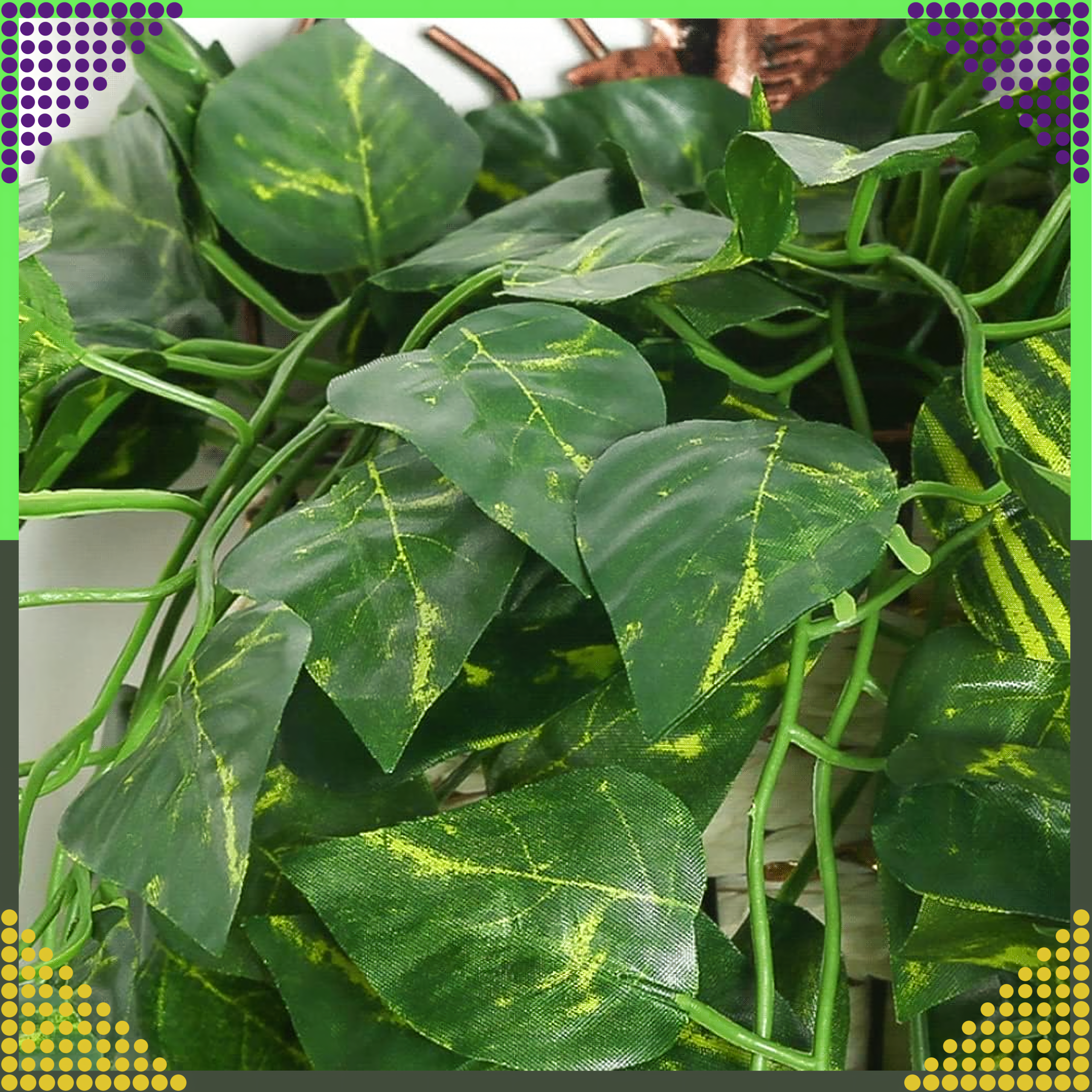 5x Sztuczny Bluszcz na Ścianę Balkon Roślina Liście Wisząca Dekoracje 11,5m - obrazek 9