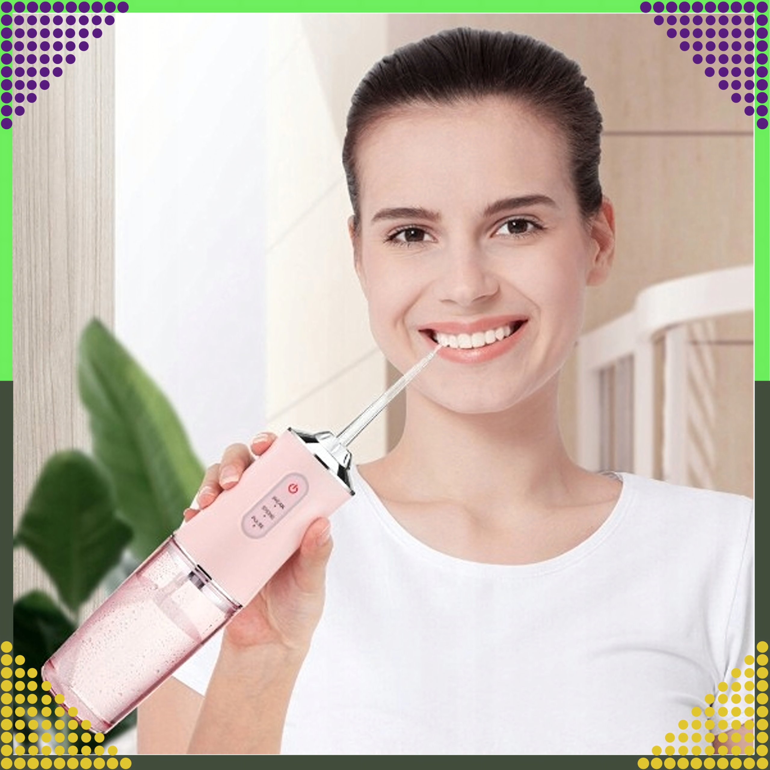 Irygator do Zębów Bezprzewodowy Dentystyczny Mocny 4 Dysze 3 Tryby 220 ml - obrazek 8