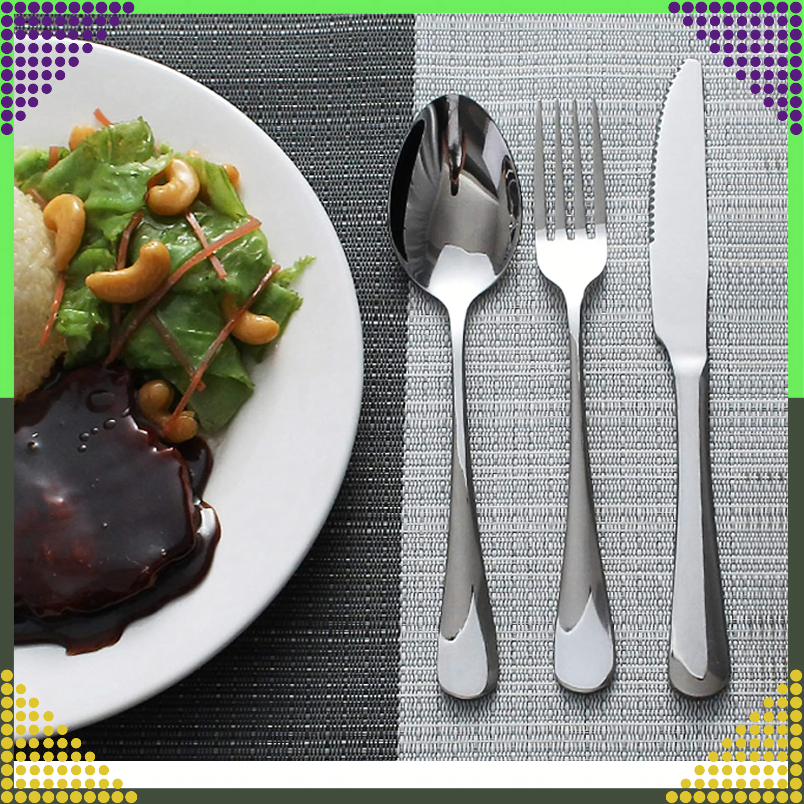 Zestaw Sztućców Nierdzewne Stalowe Srebrne 5 szt na Kemping Grill Survival - obrazek 9