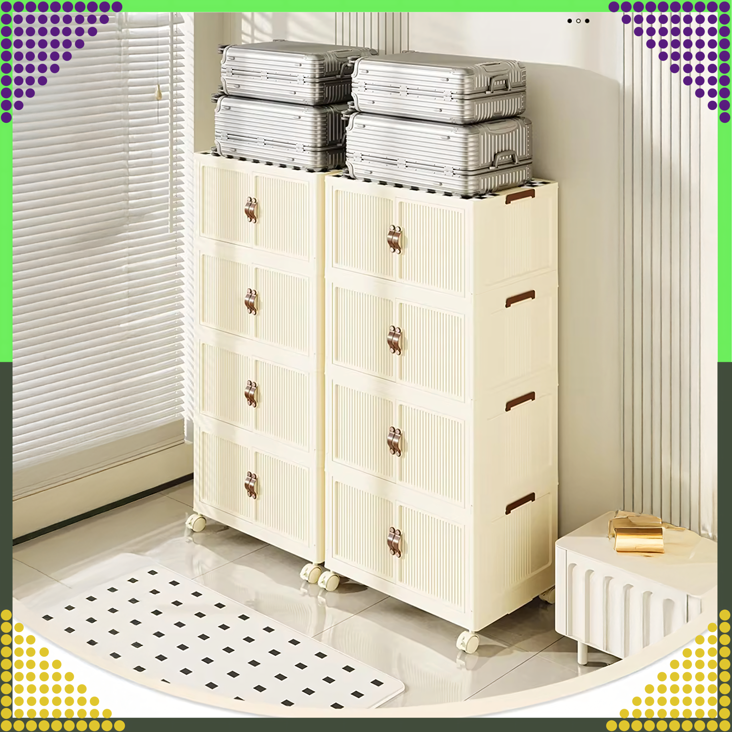 Szafka Regał do Przechowywania Plastikowy Organizer Składany Schowek - obrazek 9