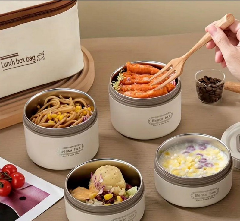 Zestaw Izolowanych Pojemników do Przechowywania Żywności LunchBox 4 szt - obrazek 5