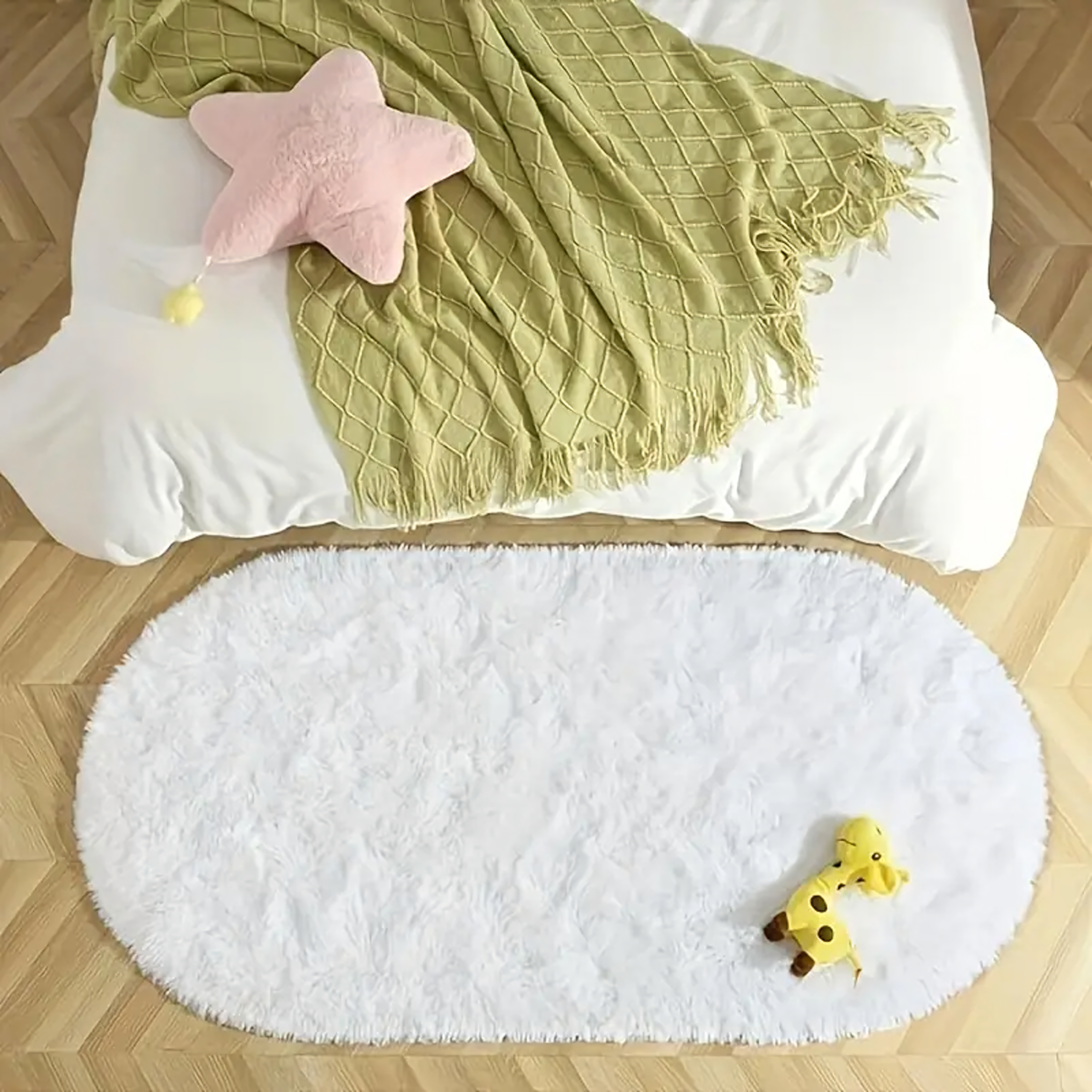 360x Dywan Plusz Mięciutki Shaggy Gęsty Włochacz Duży Puchaty do Salonu 160x60cm - obrazek 6