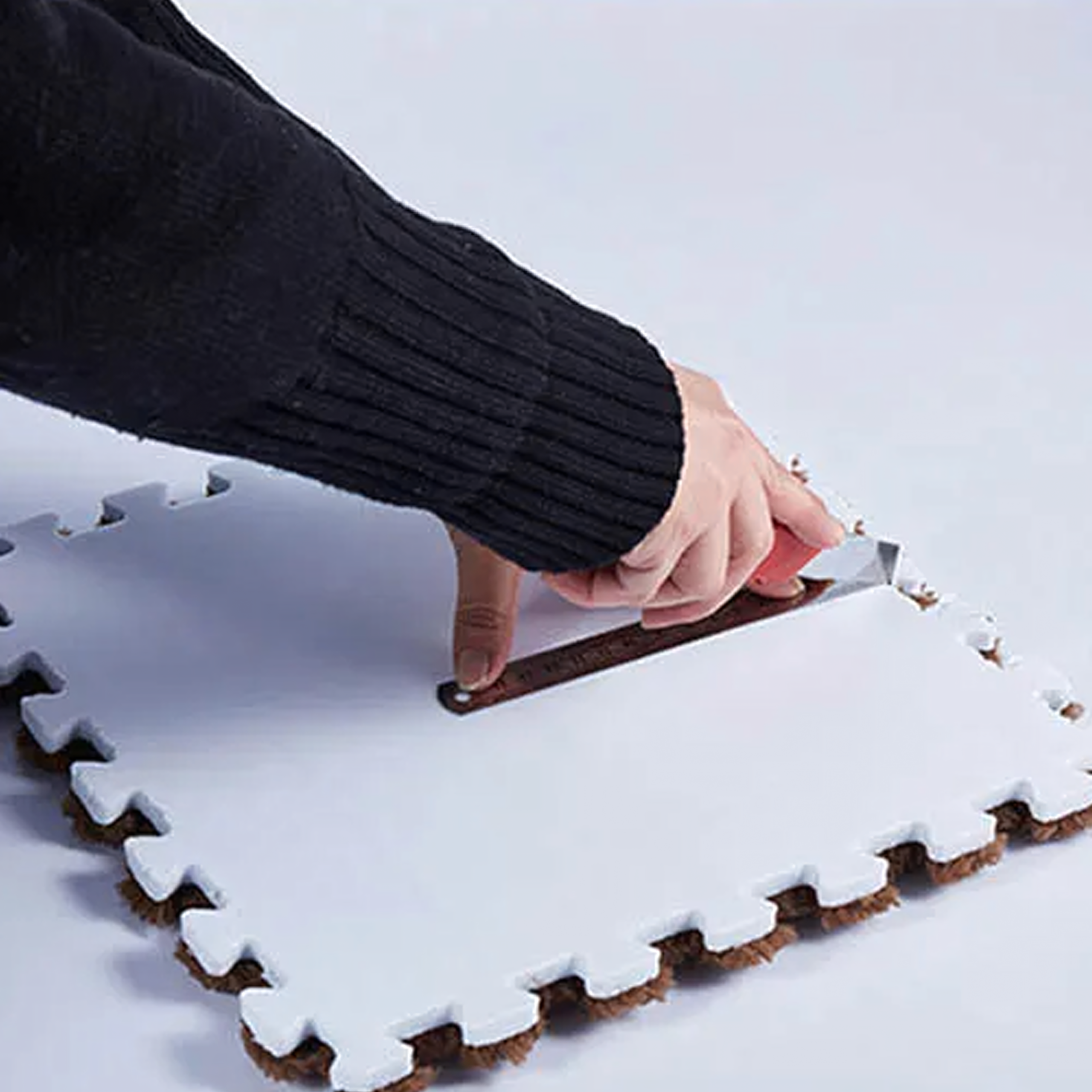 12x Puzzle Piankowe EVA Mata Pluszowa Dywan Podłogowa Brązowe 30x30cm - obrazek 7