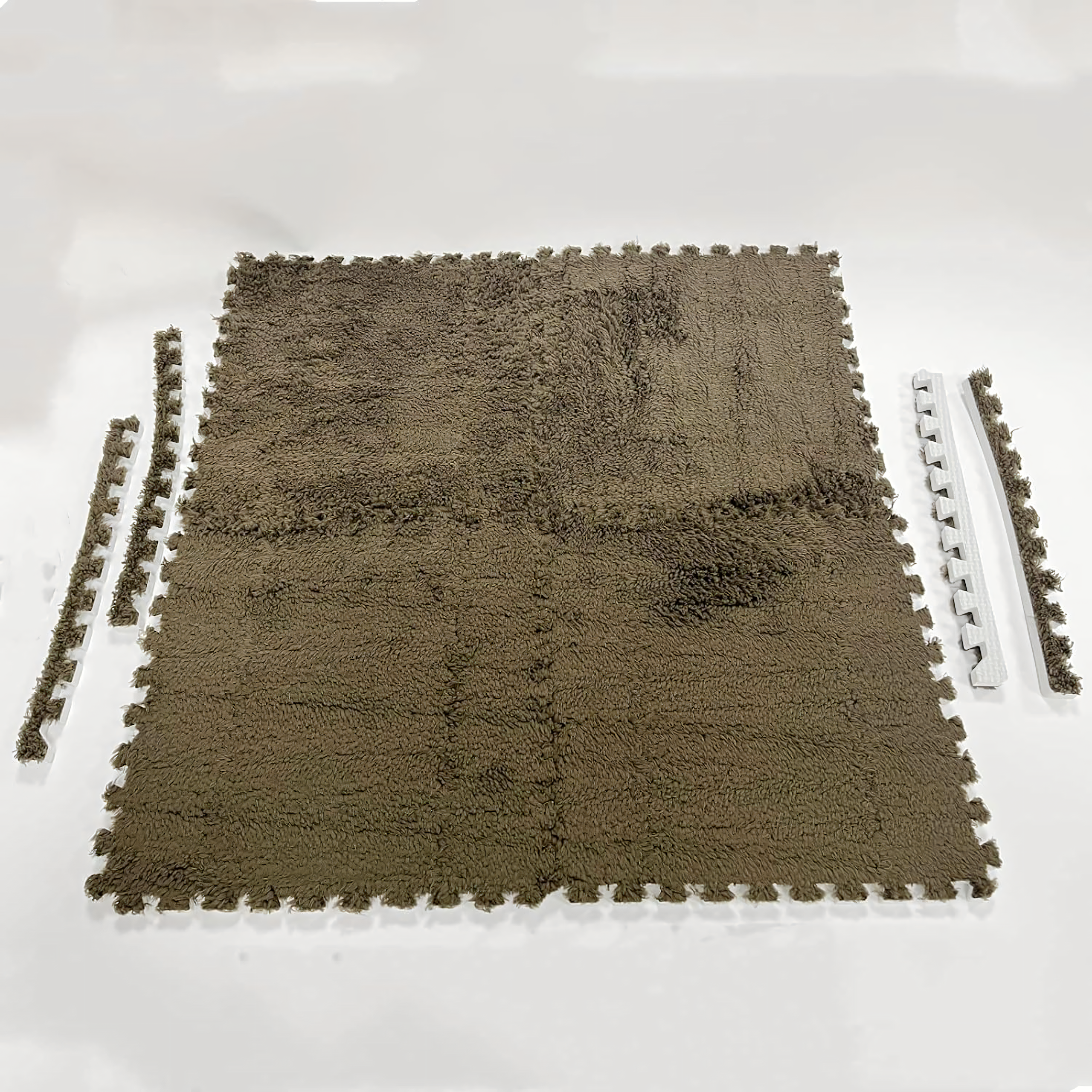 12x Puzzle Piankowe EVA Mata Pluszowa Dywan Podłogowa Brązowe 30x30cm - obrazek 11