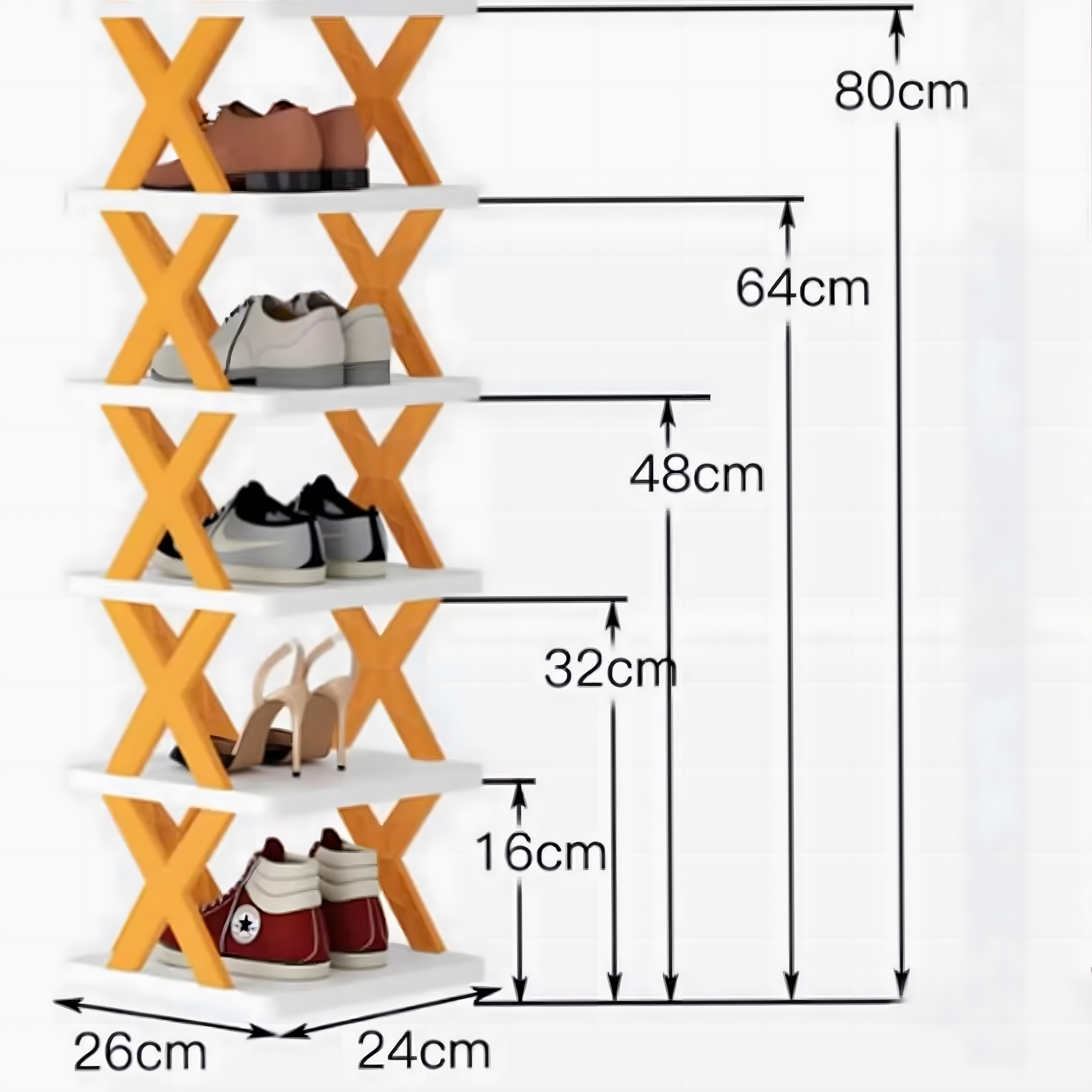 Modułowy Regał Stojak Szafka Wolnostojaca na Buty Obuwie 6 półek Składany - obrazek 6