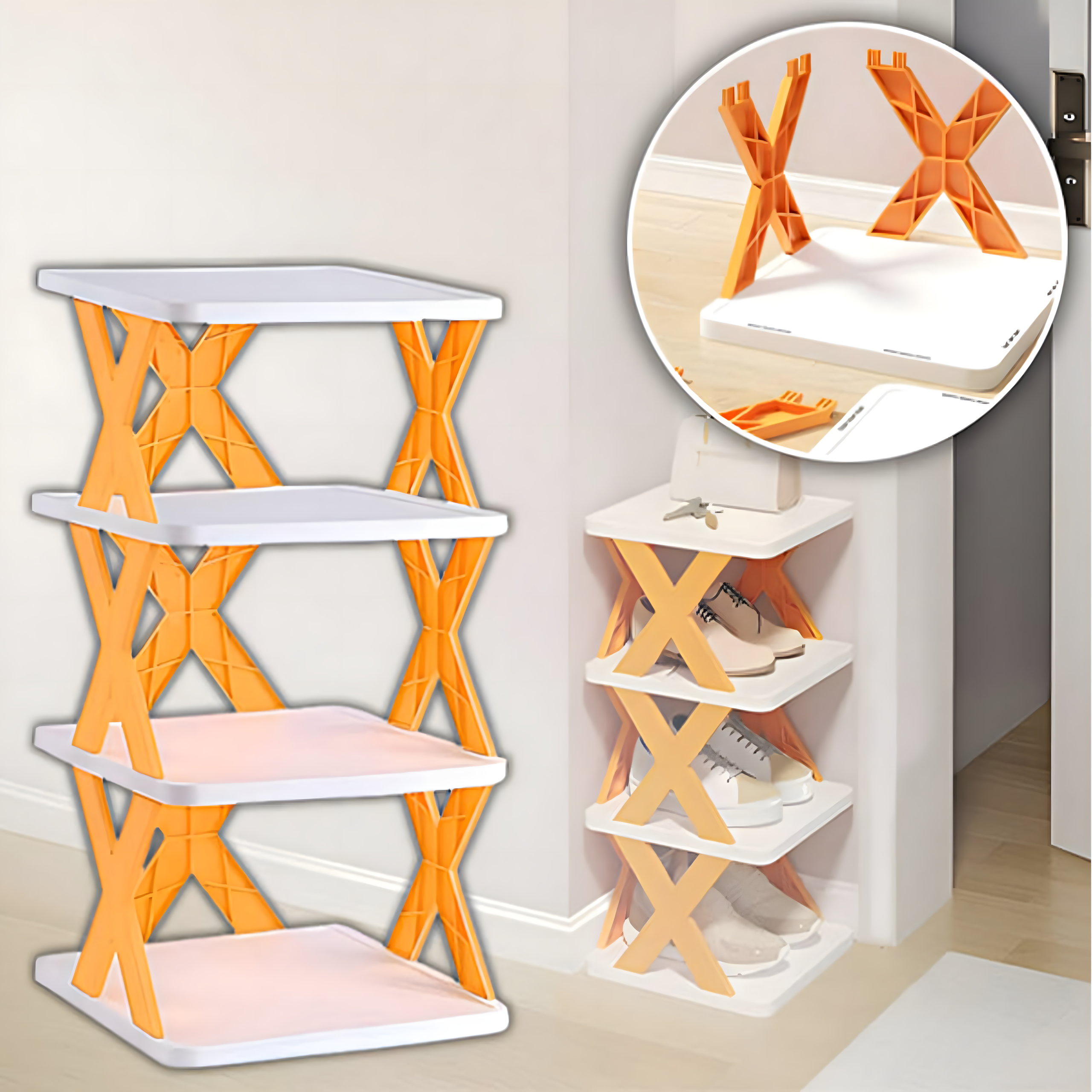 Modułowy Regał Stojak Szafka Wolnostojaca na Buty Obuwie 6 półek Składany - obrazek 8