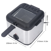 Frytkownica Tradycyjna Deep fryer Olejowa 2,5L do Frytek Ryb Mocna 1000W