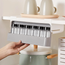 Szuflada Organizer Półka Stojak na Przyprawy Podwieszany 6 Słoiczków