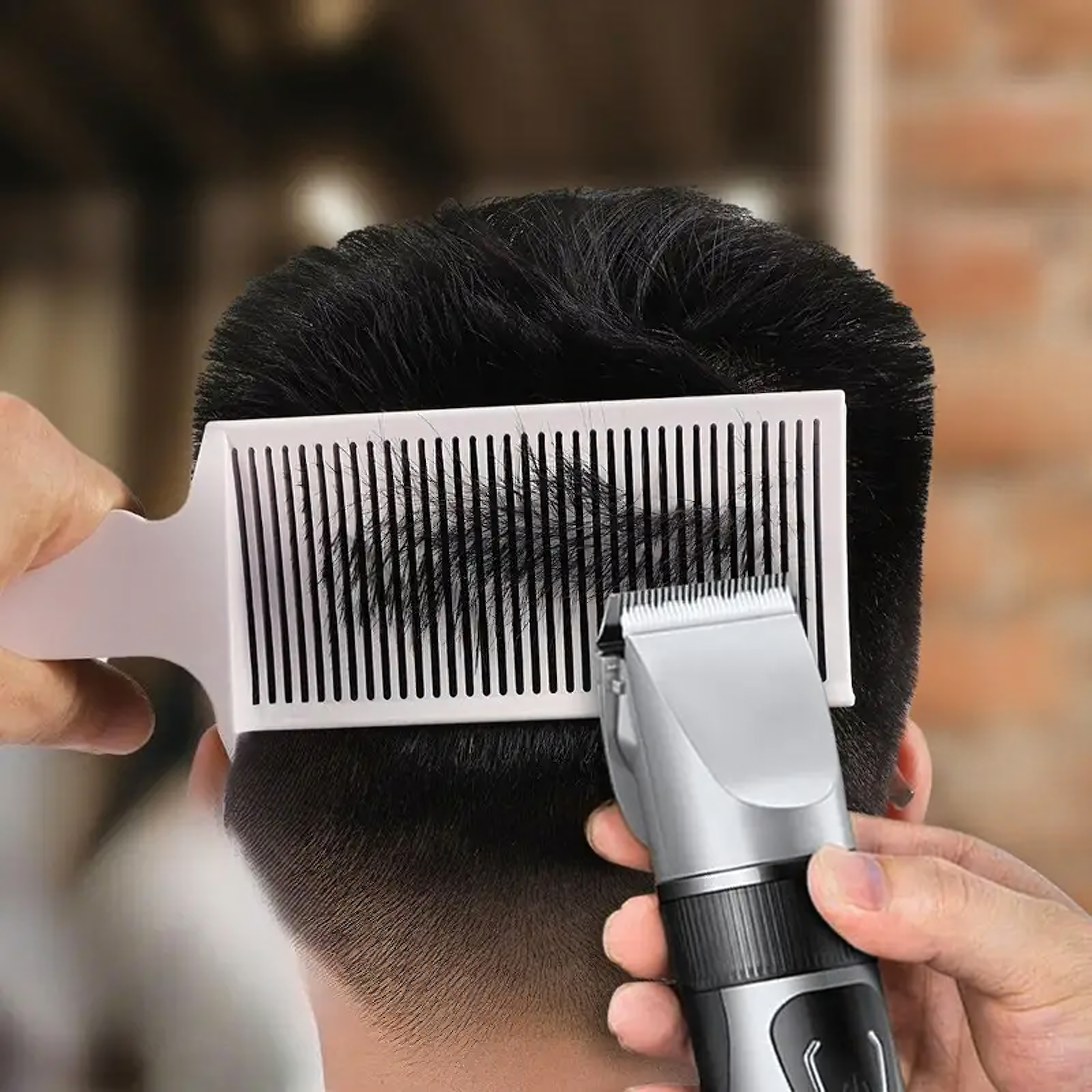 Grzebień Fryzjerski Profesjonalny do Strzyżenia Cieniowania Włosów Biały - obrazek 3