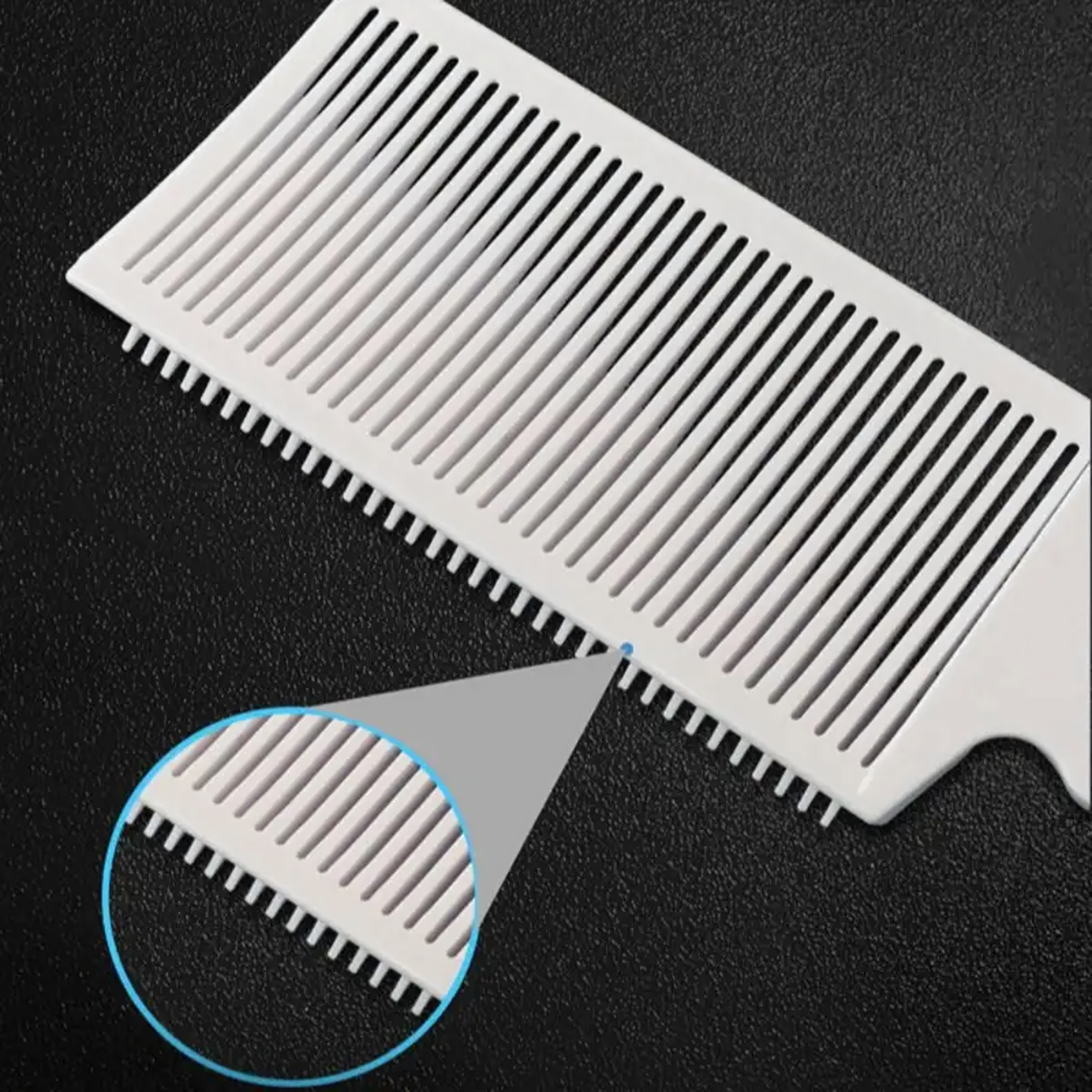 Grzebień Fryzjerski Profesjonalny do Strzyżenia Cieniowania Włosów Biały - obrazek 6