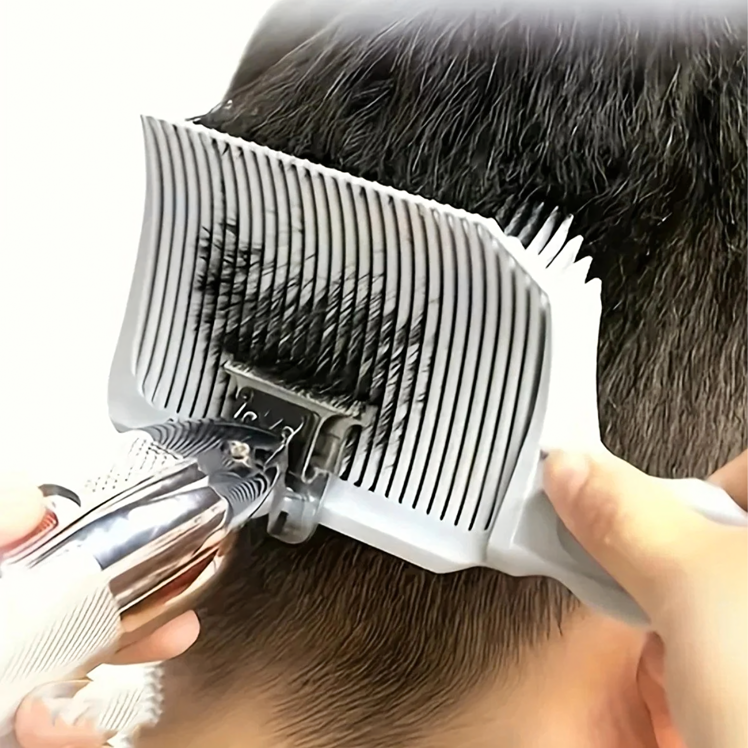 Grzebień Fryzjerski Profesjonalny do Strzyżenia Cieniowania Włosów Biały - obrazek 9