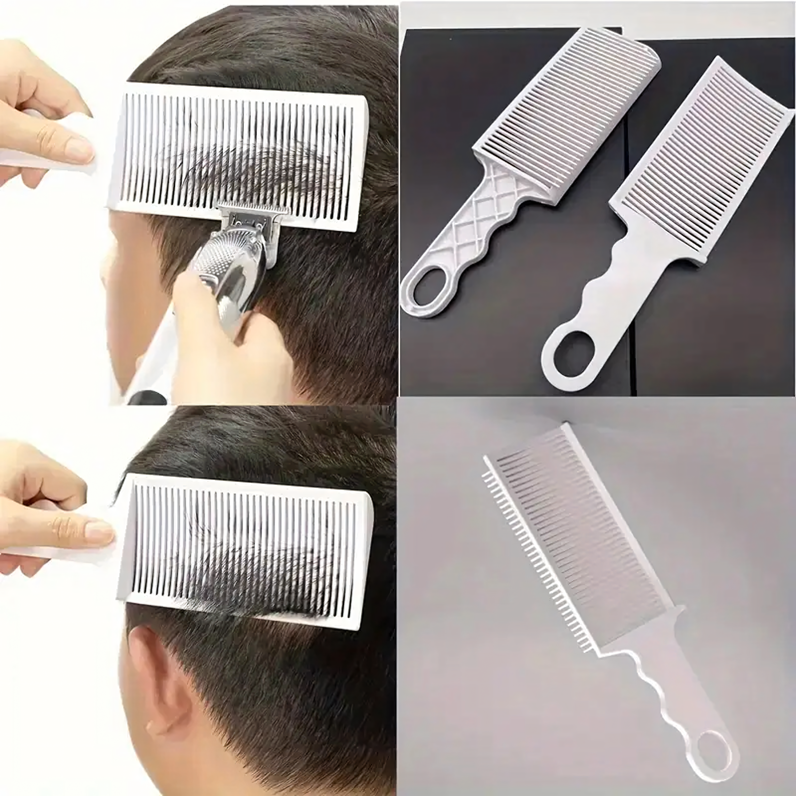 Grzebień Fryzjerski Profesjonalny do Strzyżenia Cieniowania Włosów Biały - obrazek 11