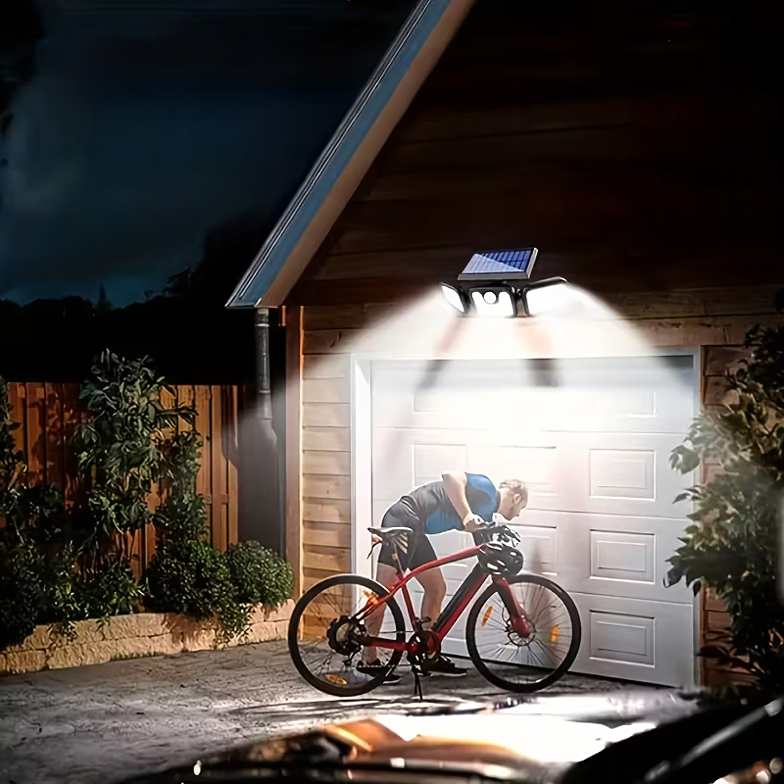 Lampa Solarna 74 Led 4w1 Zewnętrzna Uliczna Czujnik Ruchu Zmierzchu Mocna - obrazek 5