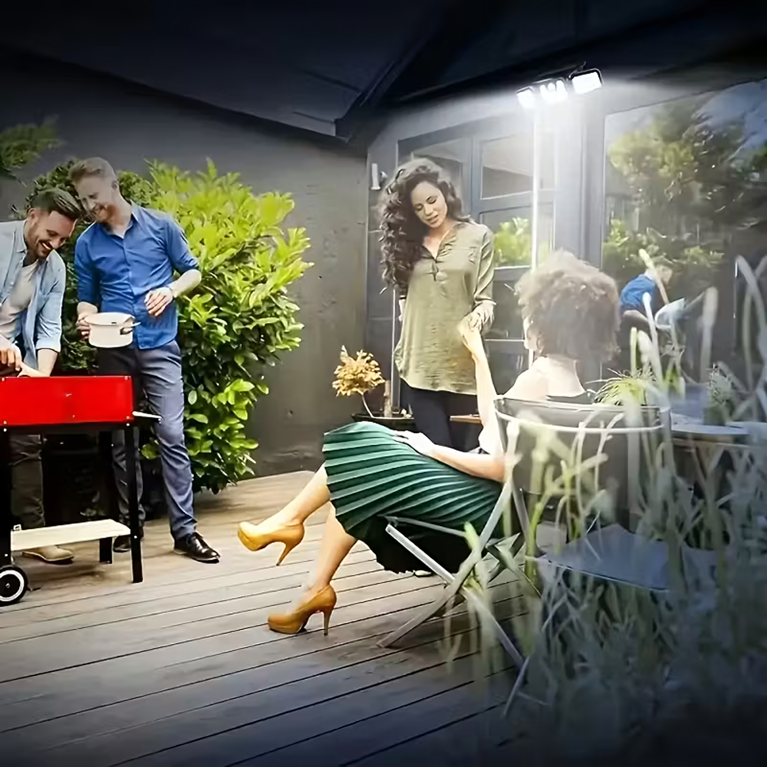 Lampa Solarna 74 Led 4w1 Zewnętrzna Uliczna Czujnik Ruchu Zmierzchu Mocna - obrazek 7