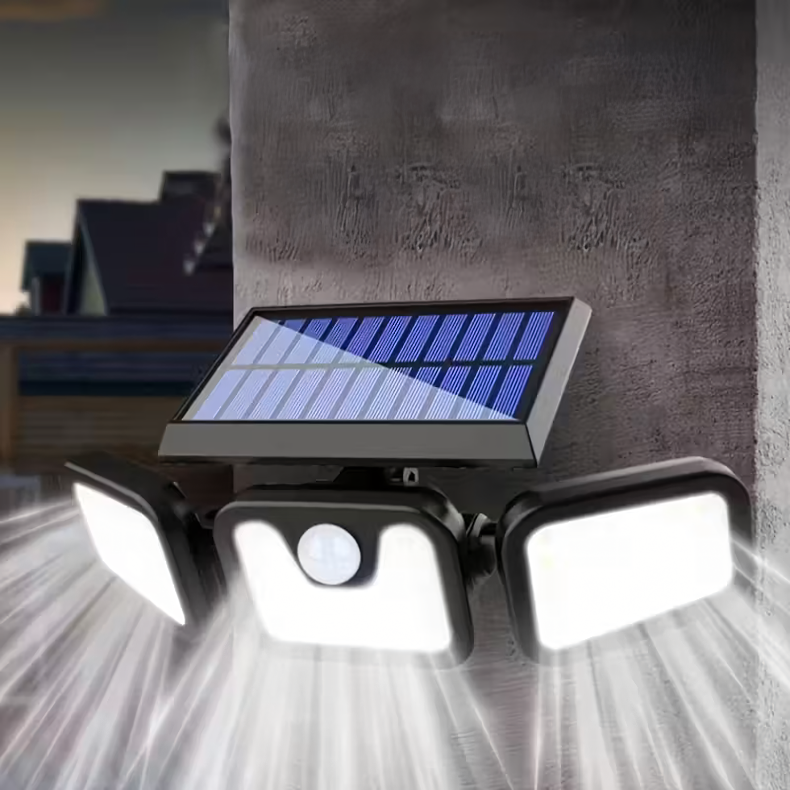 Lampa Solarna 74 Led 4w1 Zewnętrzna Uliczna Czujnik Ruchu Zmierzchu Mocna - obrazek 9