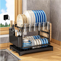 Suszarka Dwu Poziomowa Ociekacz do Naczyń na Naczynia z Odpływem