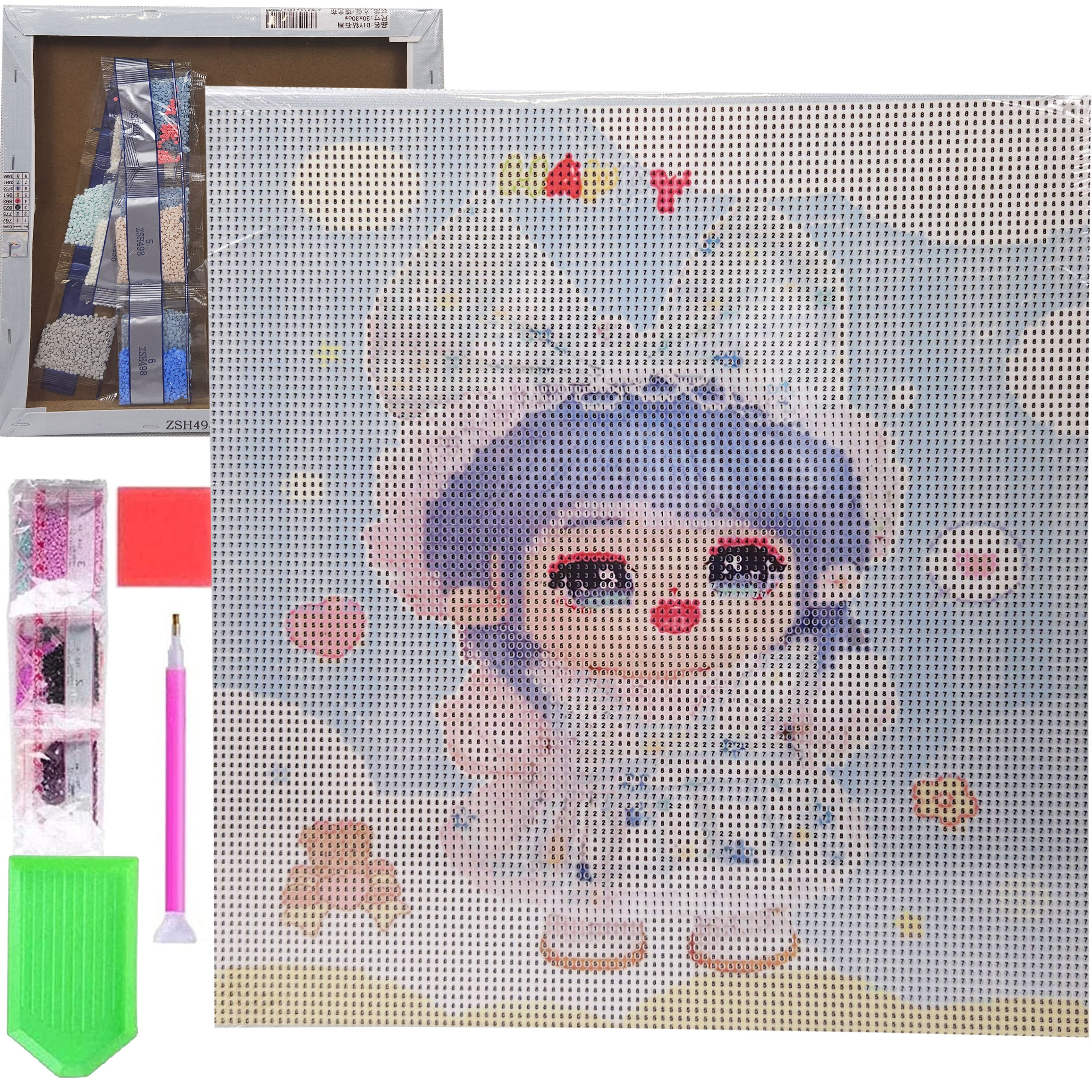 HAFT DIAMENTOWY 30x30 DIAMOND PAINTING MOZAIKA DIAMENTOWA ANIME OBRAZ - obrazek 8