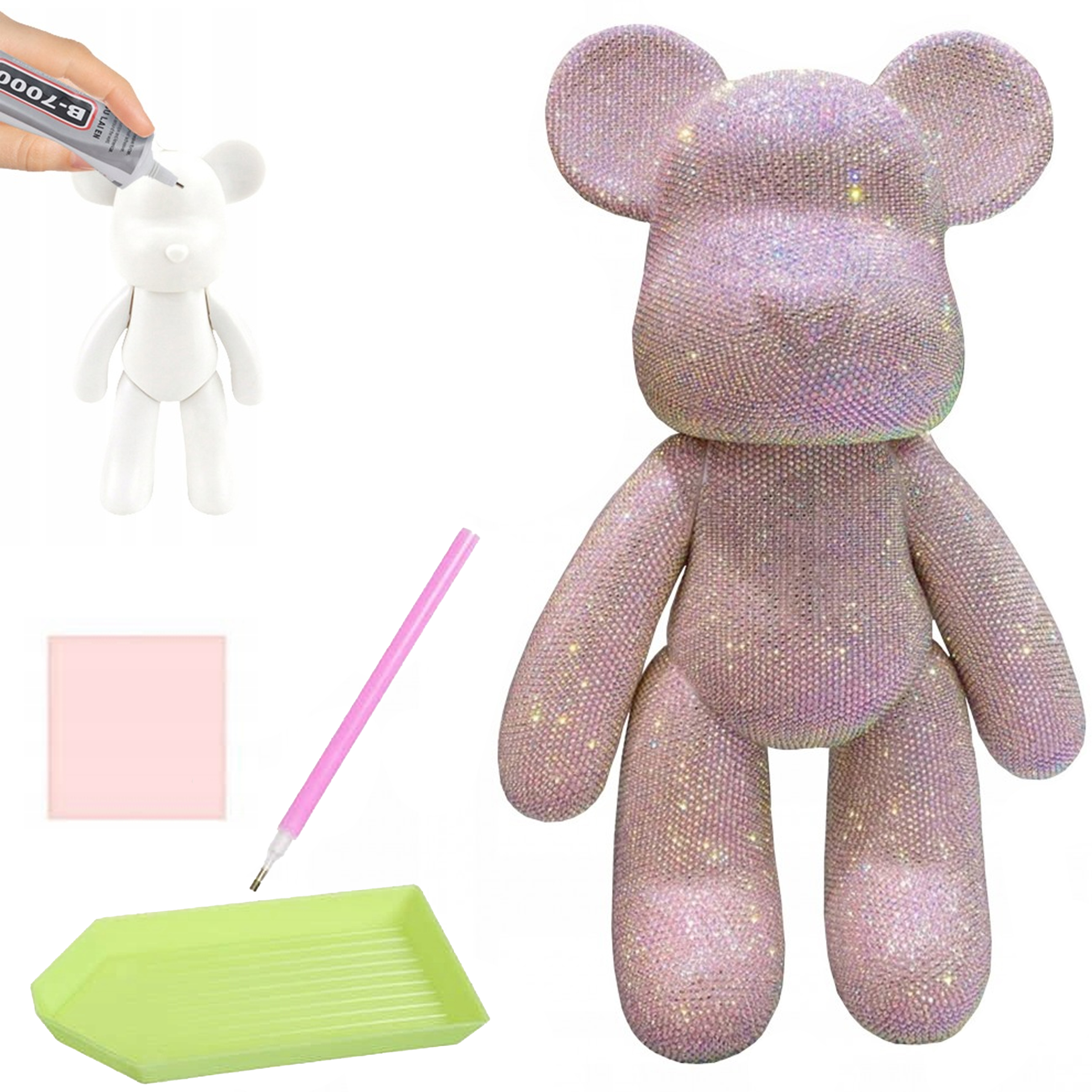 Diamond Painting Haft Diamentowy Zestaw 5D FIGURKA DUŻY MIŚ 38 cm - obrazek 9