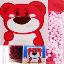 HAFT Z POMPONÓW POMPONAMI KULEK WYKLEJANE WYLEJANKA OBRAZ PŁÓTNO ZESTAW