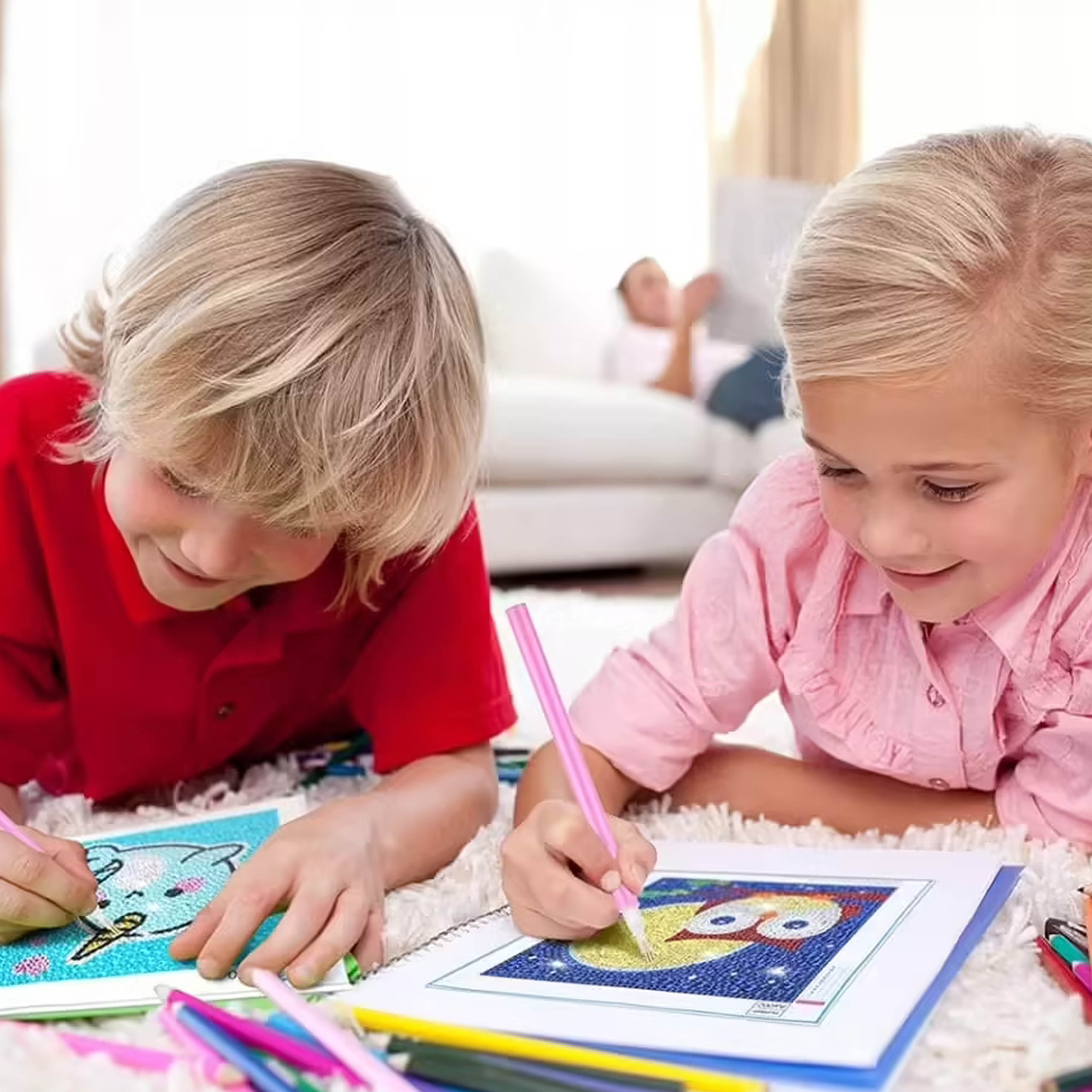 DIAMOND PAINTING HAFT DIAMENTOWY MOZAIKA ZESTAW SZTALUGA 15x20cm DLA DZIECI - obrazek 3