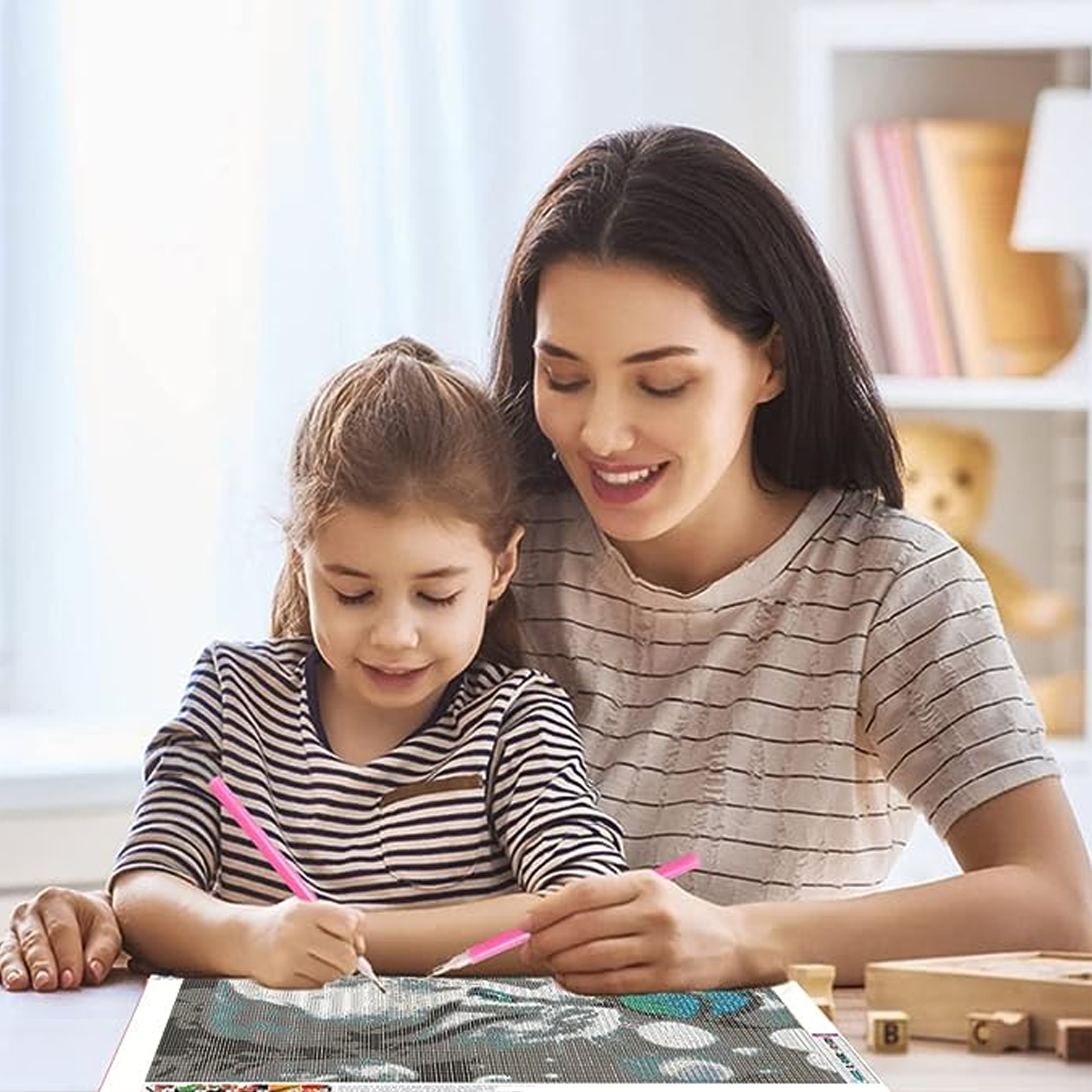 DIAMOND PAINTING HAFT DIAMENTOWY MOZAIKA ZESTAW SZTALUGA 15x20cm DLA DZIECI - obrazek 4