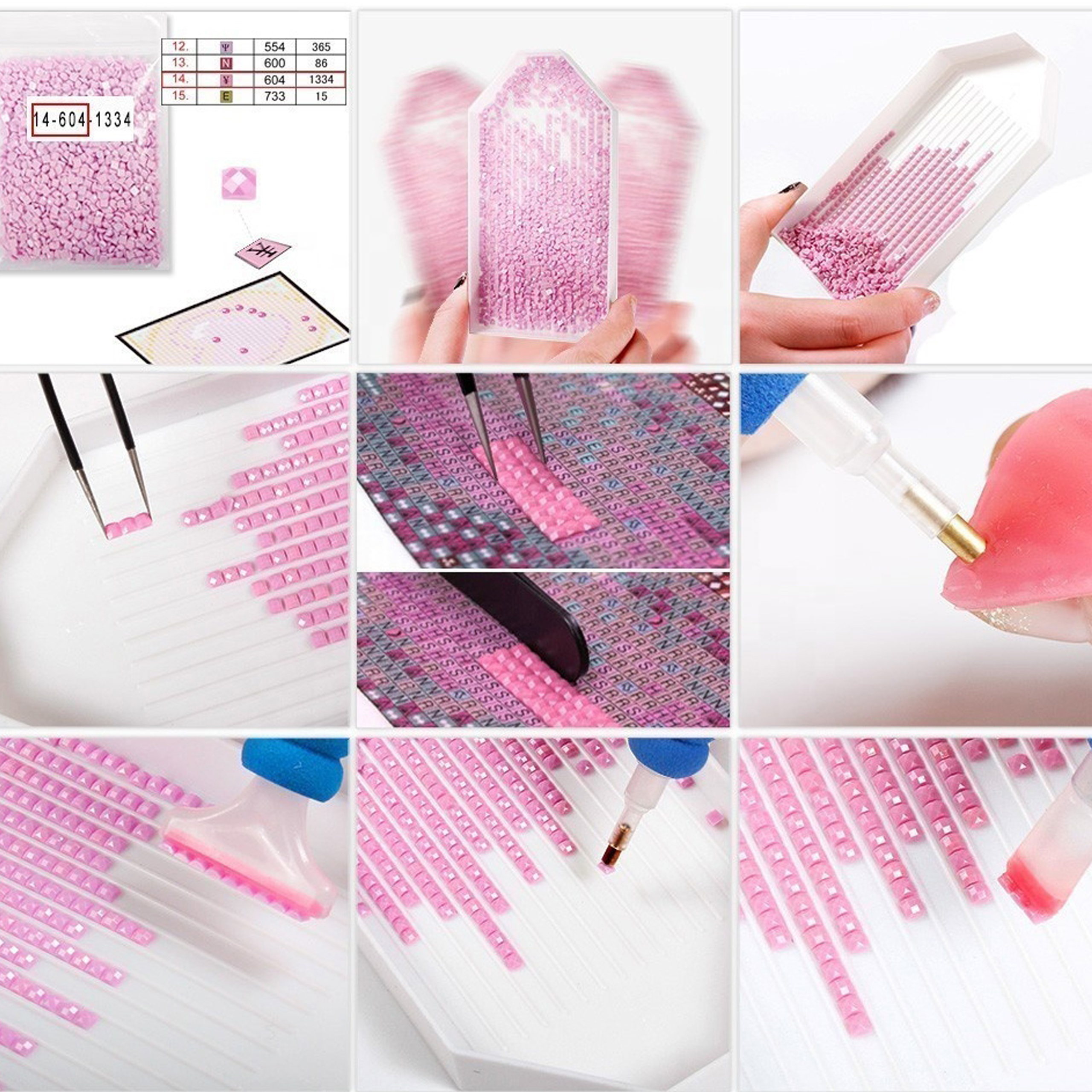 DIAMOND PAINTING HAFT DIAMENTOWY MOZAIKA ZESTAW SZTALUGA 15x20cm DLA DZIECI - obrazek 5