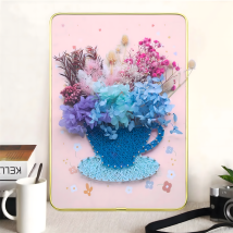 ZESTAW KREATYWNY DO STRING ART PRZEPLATANKA HAFT OBRAZ LED W RAMCE 21×30 CM