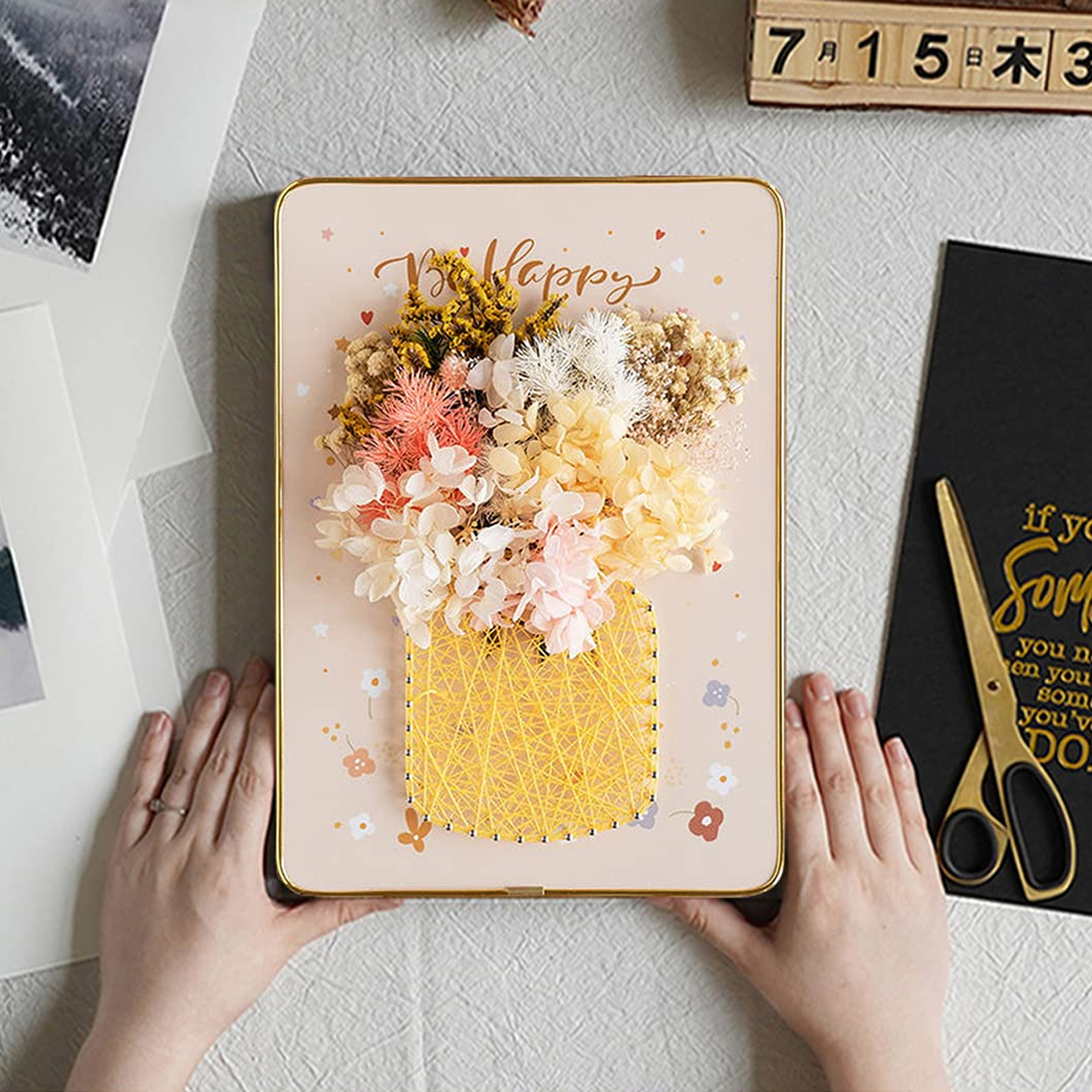 ZESTAW KREATYWNY DO STRING ART PRZEPLATANKA HAFT OBRAZ LED W RAMCE 21x30 CM - obrazek 11