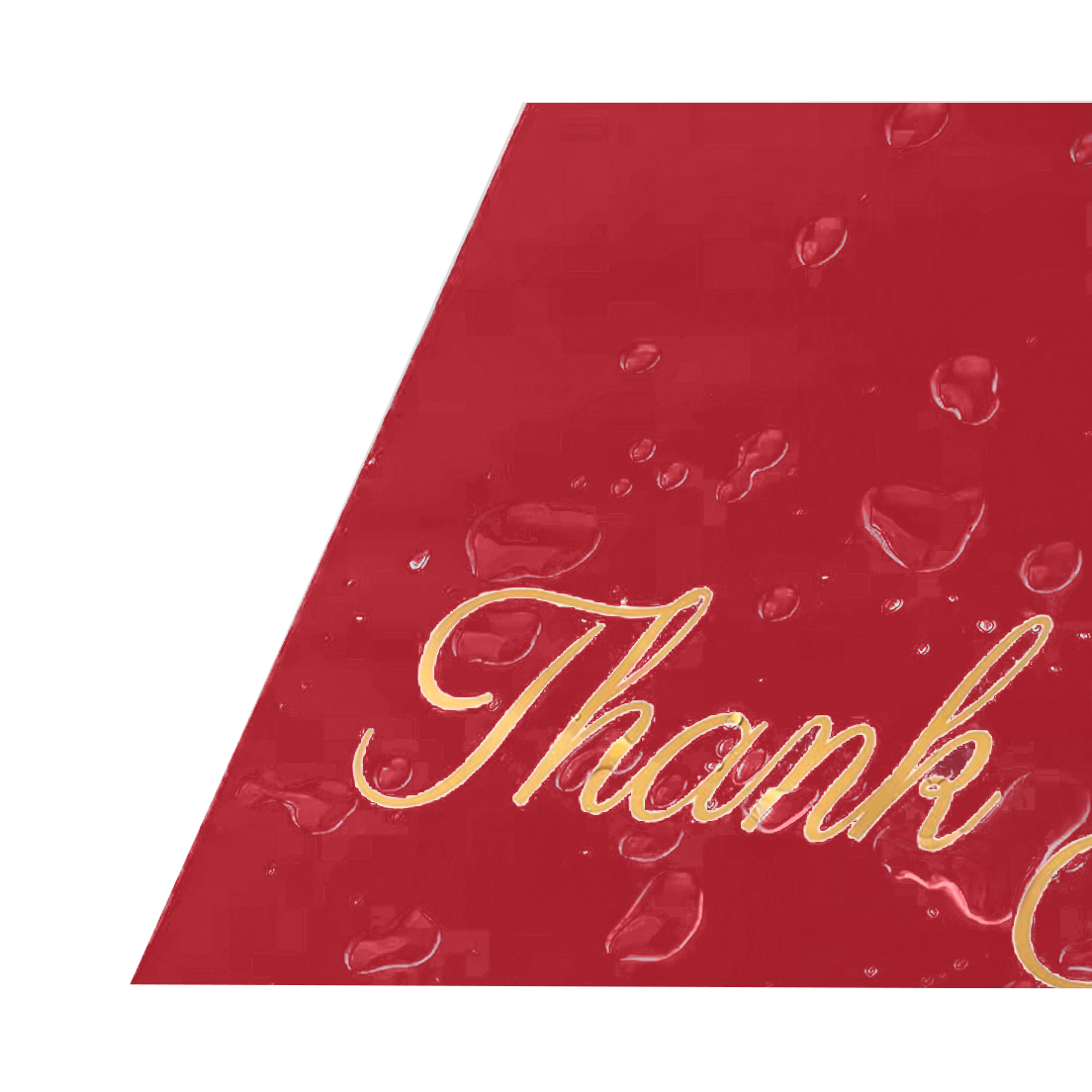 FOLIOPAKI KURIERSKIE CZERWONE Z RĄCZKĄ 500x600+70 50szt THANK YOU - obrazek 11